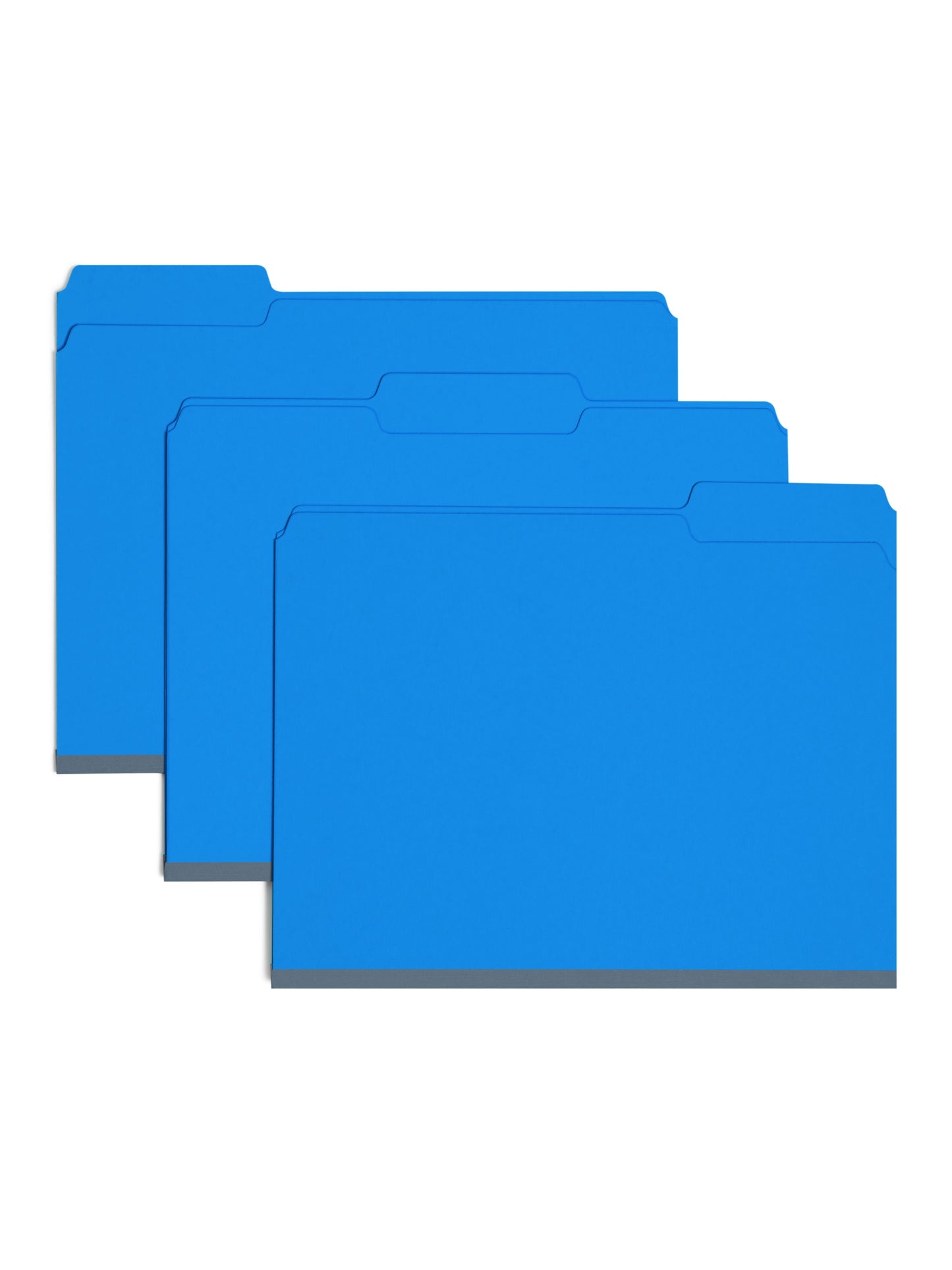 Pressboard File Folder, 1 inch Expansion, 1/3-Cut Tab, Dark Blue Color, Letter Size, Set of 25, 086486215411