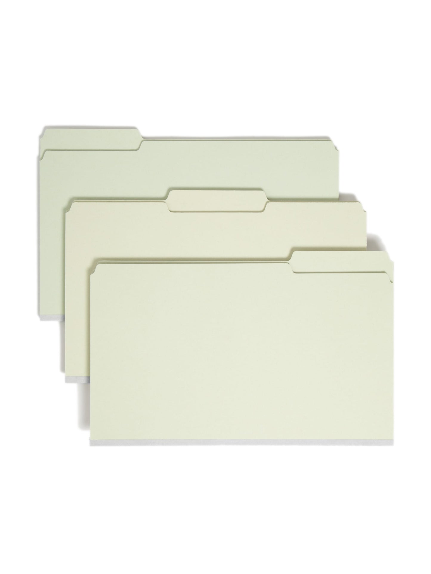 Pressboard File Folder, 1 inch Expansion, 1/3-Cut Tab, Gray/Green Color, Legal Size, Set of 25, 086486182300