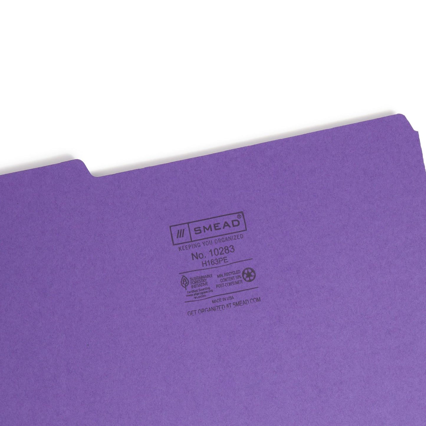 Interior File Folders, Purple Color, Letter Size, Set of 100, 086486102834