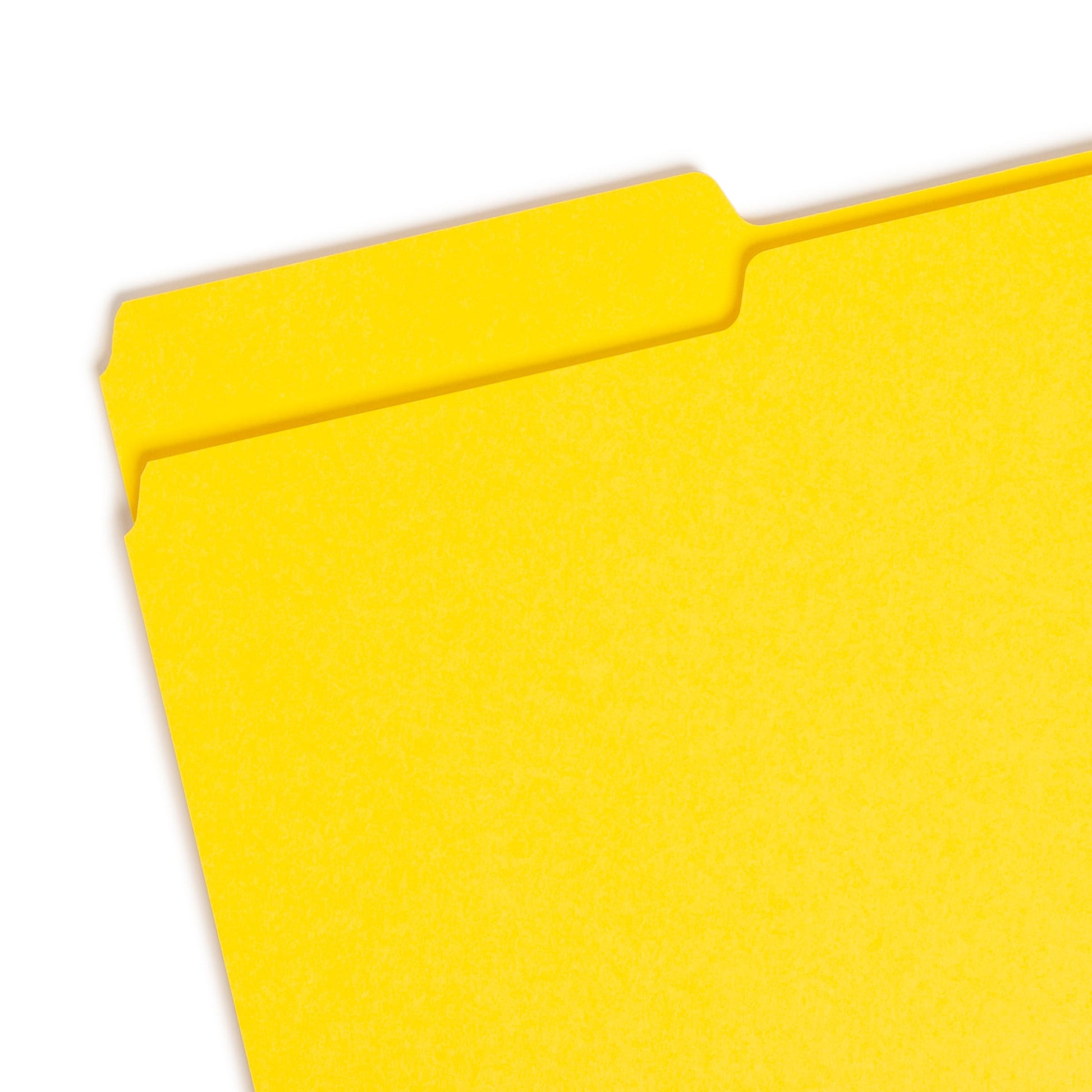 Standard File Folders, 1/3-Cut Tab, Yellow Color, Legal Size, Set of 100, 086486179430