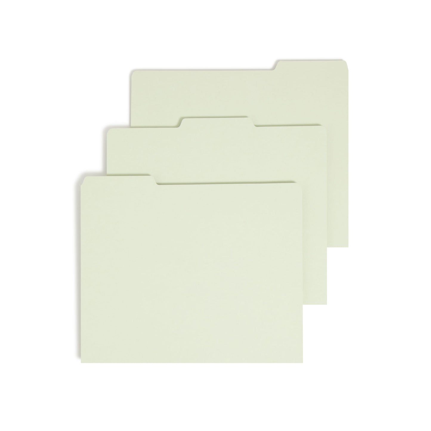 Heavyweight Filing Guides with Blank Tabs, Gray/Green Color, Letter Size, Set of 100, 086486503341