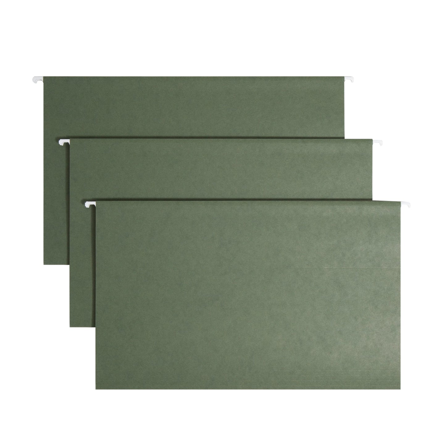 Standard Hanging File Folders with 1/5-Cut Tabs, Standard Green Color, Legal Size, Set of 25, 086486641555