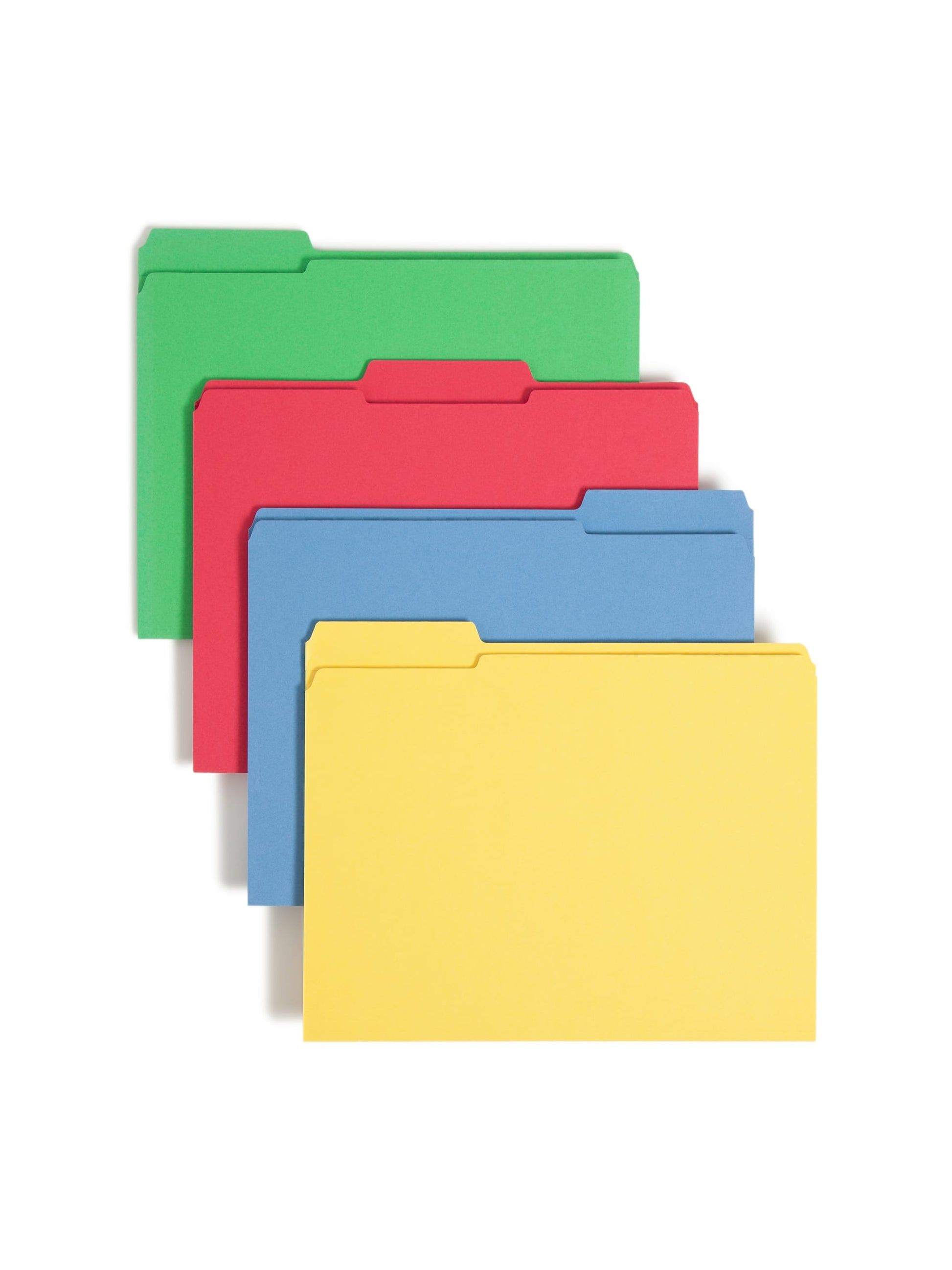 Reinforced Tab File Folders, 1/3-Cut Tab, Assorted Colors Color, Letter Size, Set of 1, 086486116411