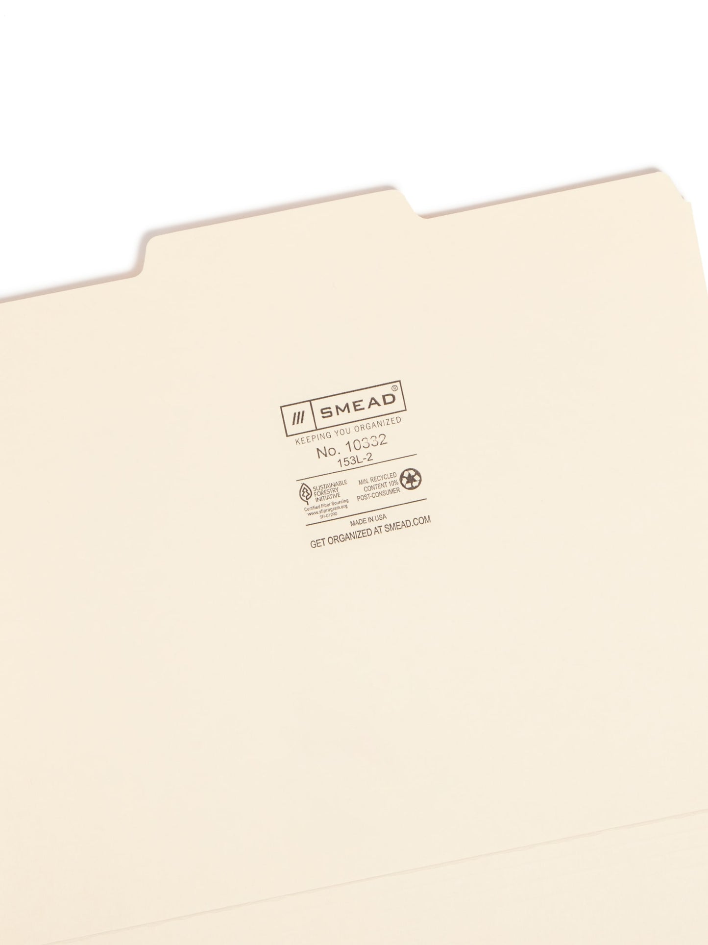 Standard File Folders, 1/3-Cut Center Tab, Manila Color, Letter Size, Set of 100, 086486103329