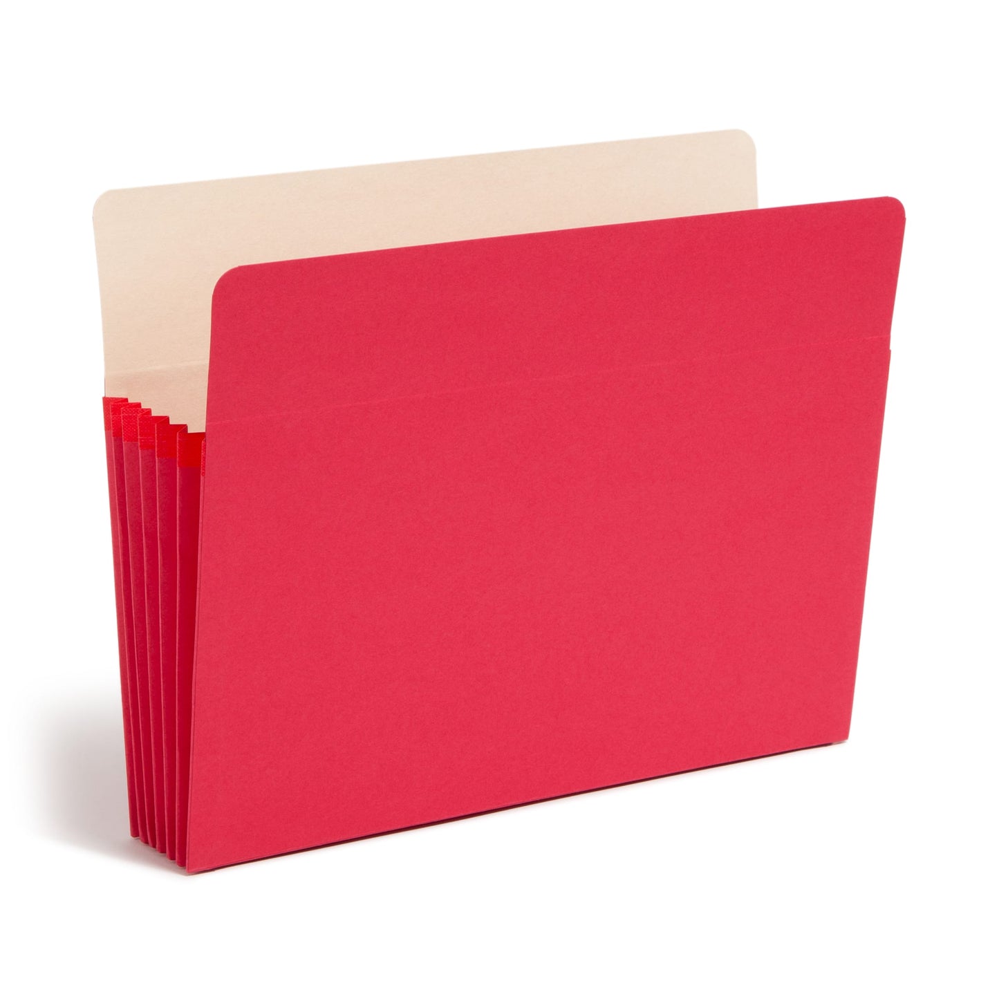 File Pockets, 5-1/4 inch Expansion, Straight-Cut Tab, Red Color, Letter Size, Set of 10, 30086486732414