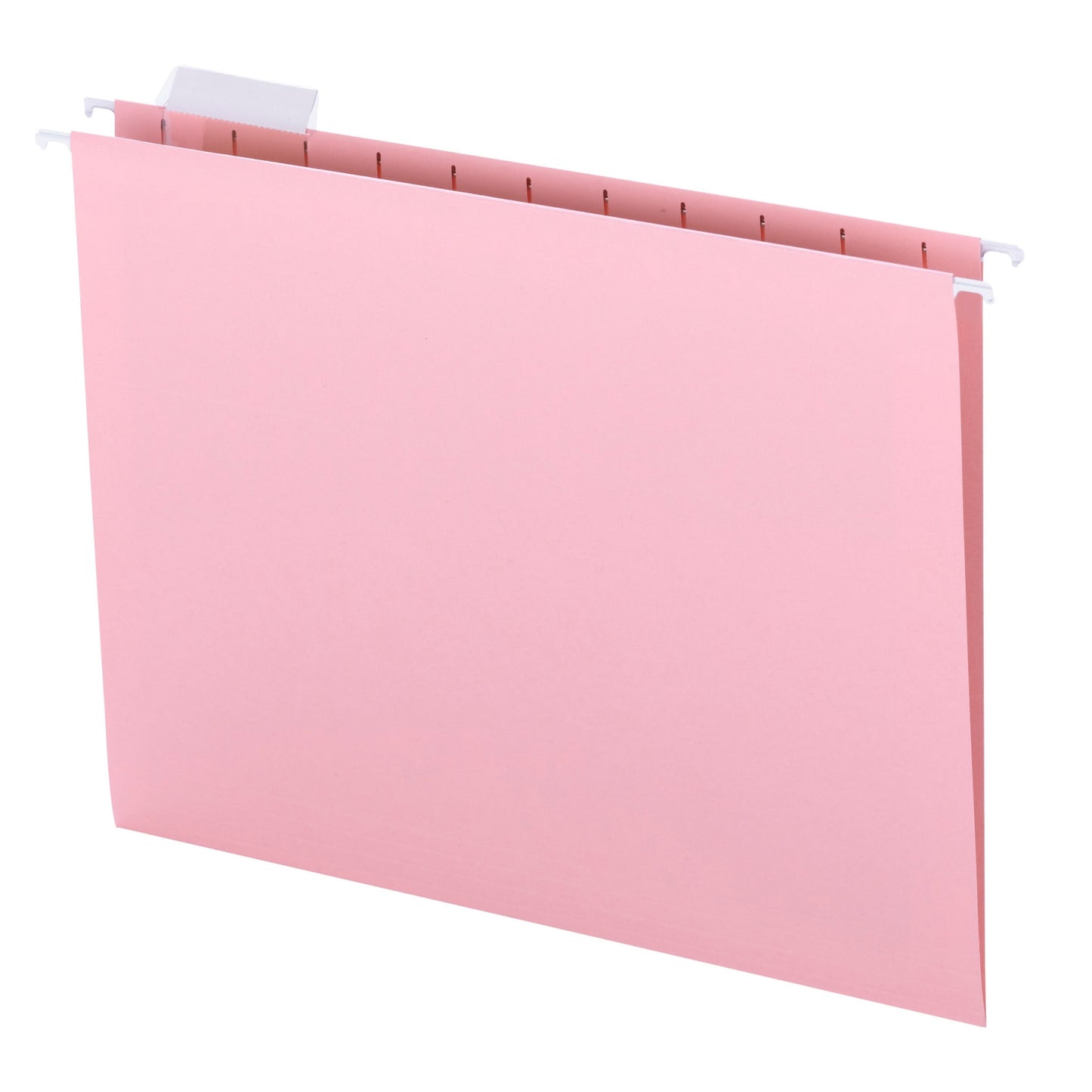 Standard Hanging File Folders with 1/5-Cut Tabs, Pink Color, Letter Size, Set of 25, 086486640664
