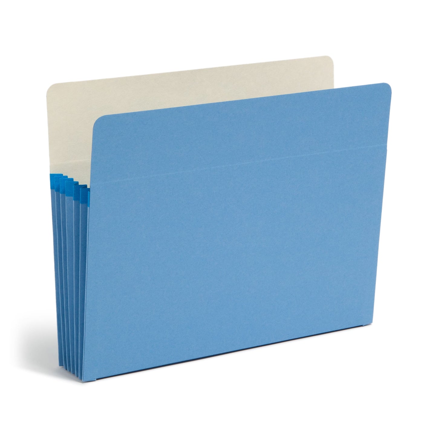 File Pockets, 5-1/4 inch Expansion, Straight-Cut Tab, Blue Color, Letter Size, Set of 10, 30086486732353