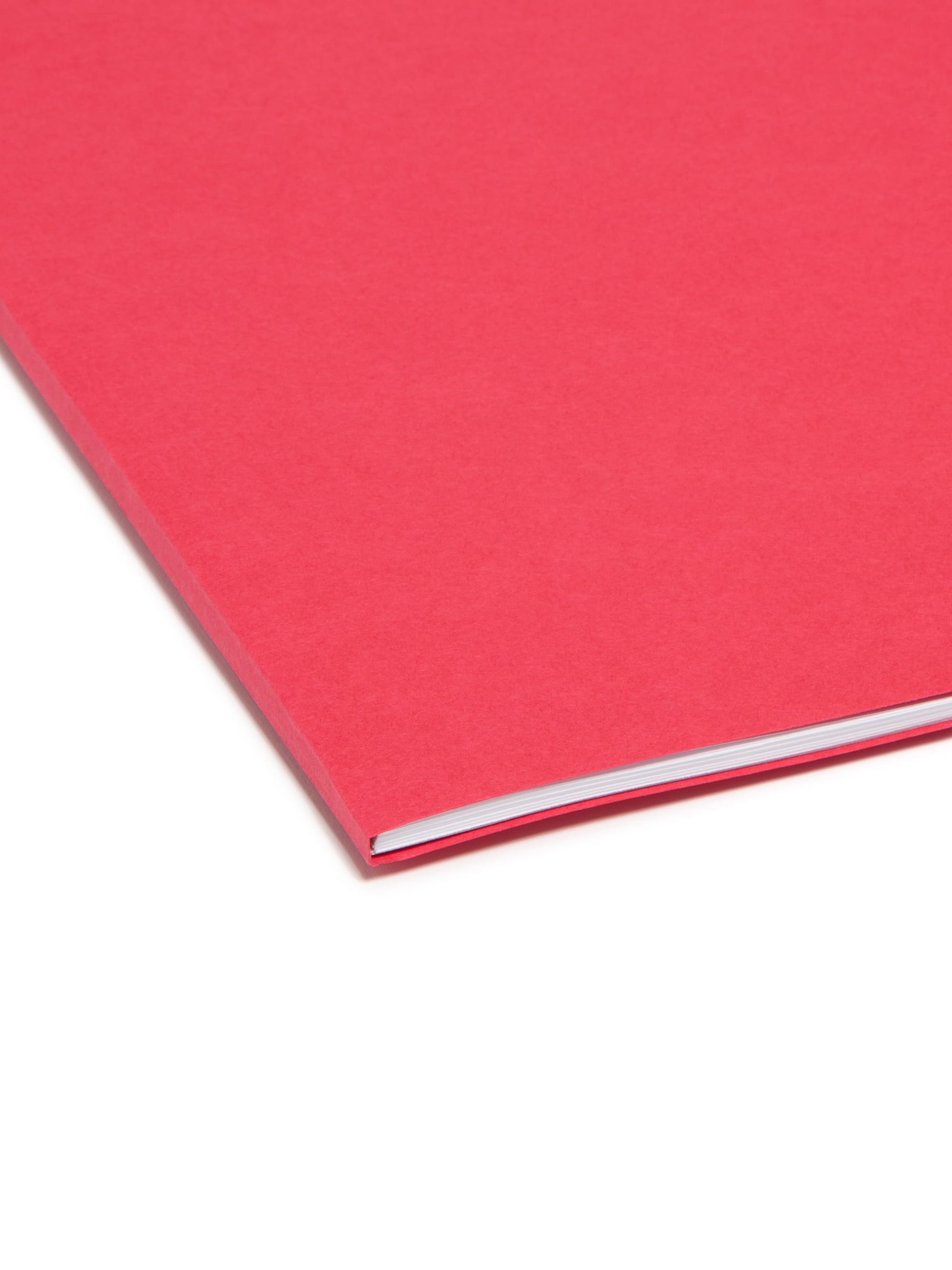 Reinforced Tab File Folders, 1/3-Cut Tab, Red Color, Letter Size, Set of 100, 086486127349