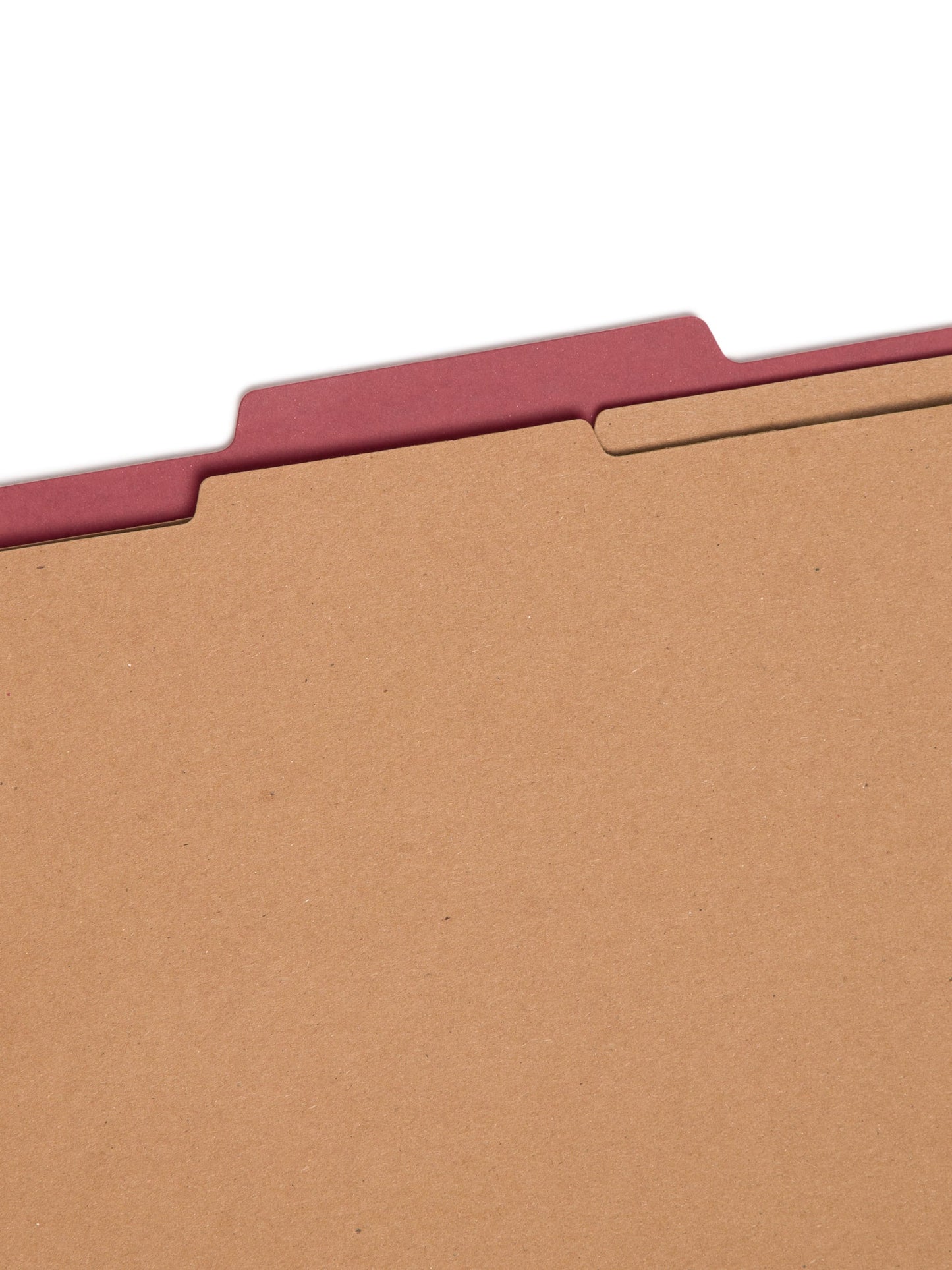Pressboard Classification File Folders, 2 Dividers, 2 inch Expansion, Bright Red Color, Letter Size,