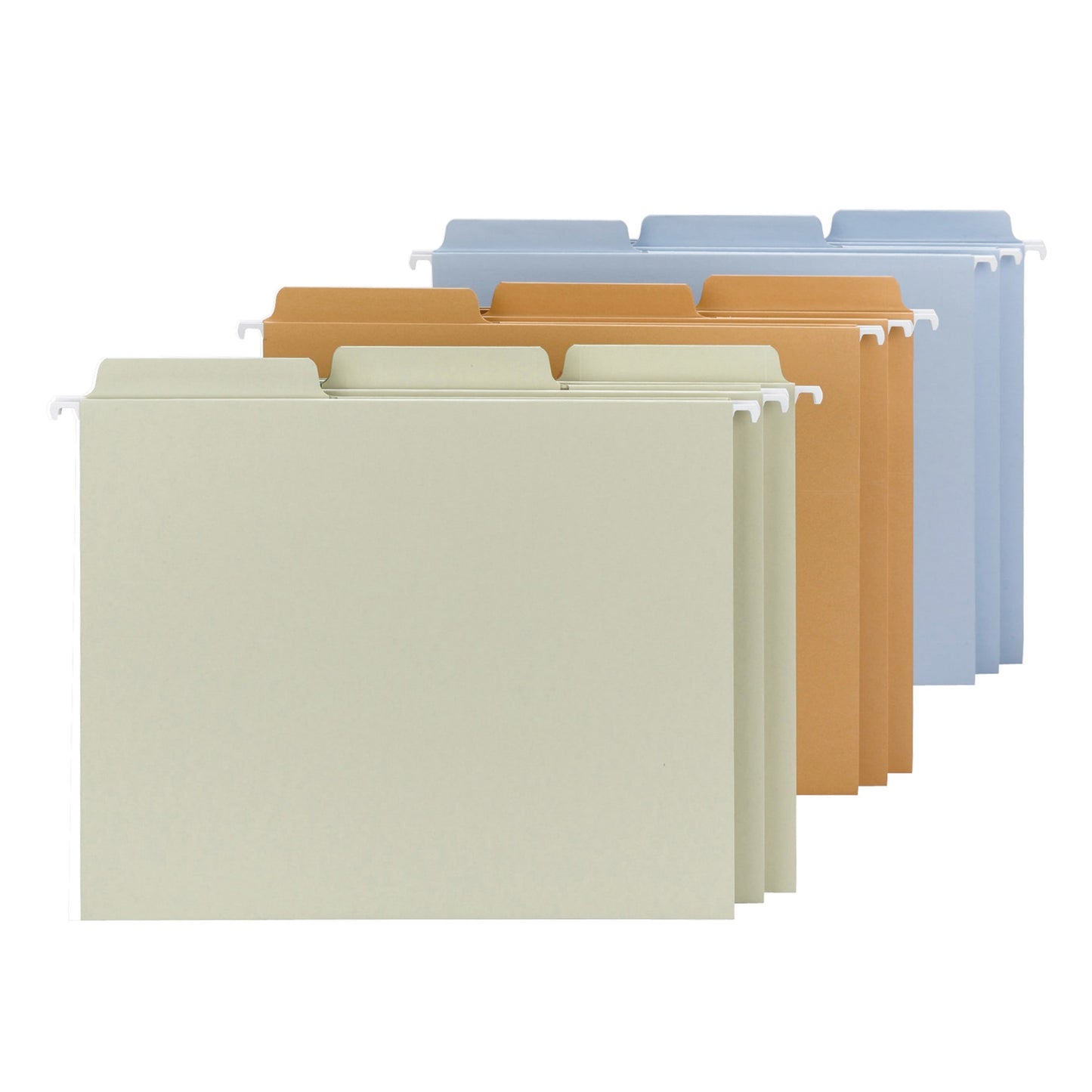 FasTab® Hanging File Folders, 1/3-Cut Tab, Assorted Colors Color, Letter Size, Set of 1, 086486640541