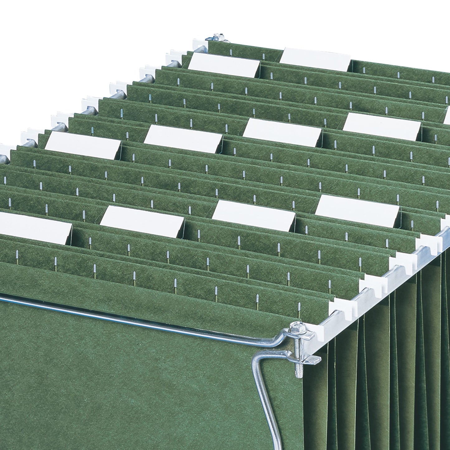 Standard Hanging File Folders with 1/5-Cut Tabs, Standard Green Color, Letter Size, Set of 50, 086486640299