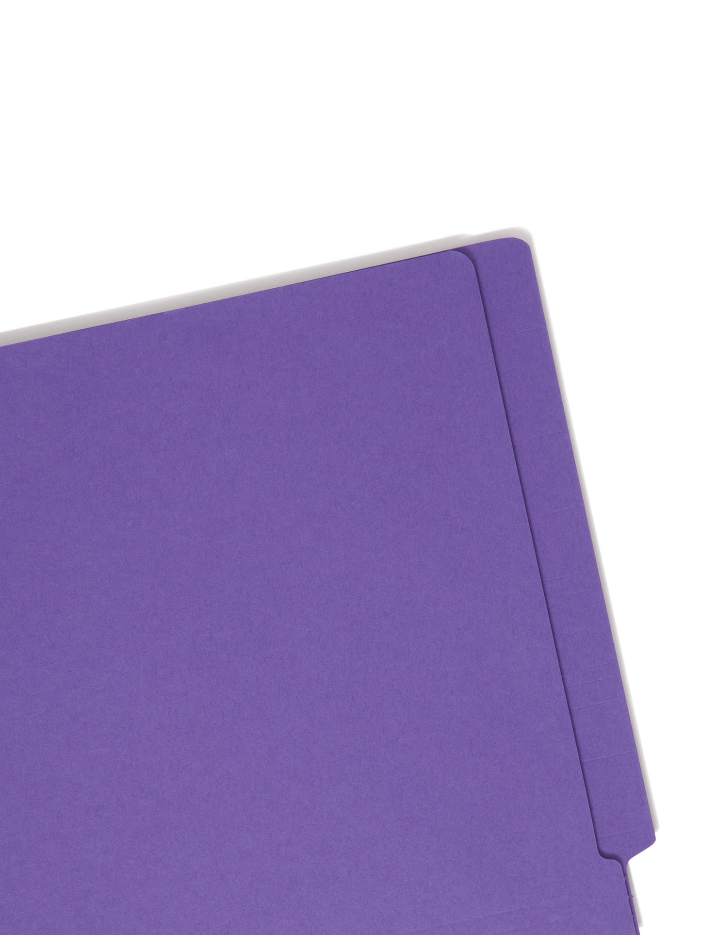 Shelf-Master® Reinforced End Tab Fastener File Folders, Straight-Cut Tab, Purple Color, Letter Size, Set of 50, 086486254403