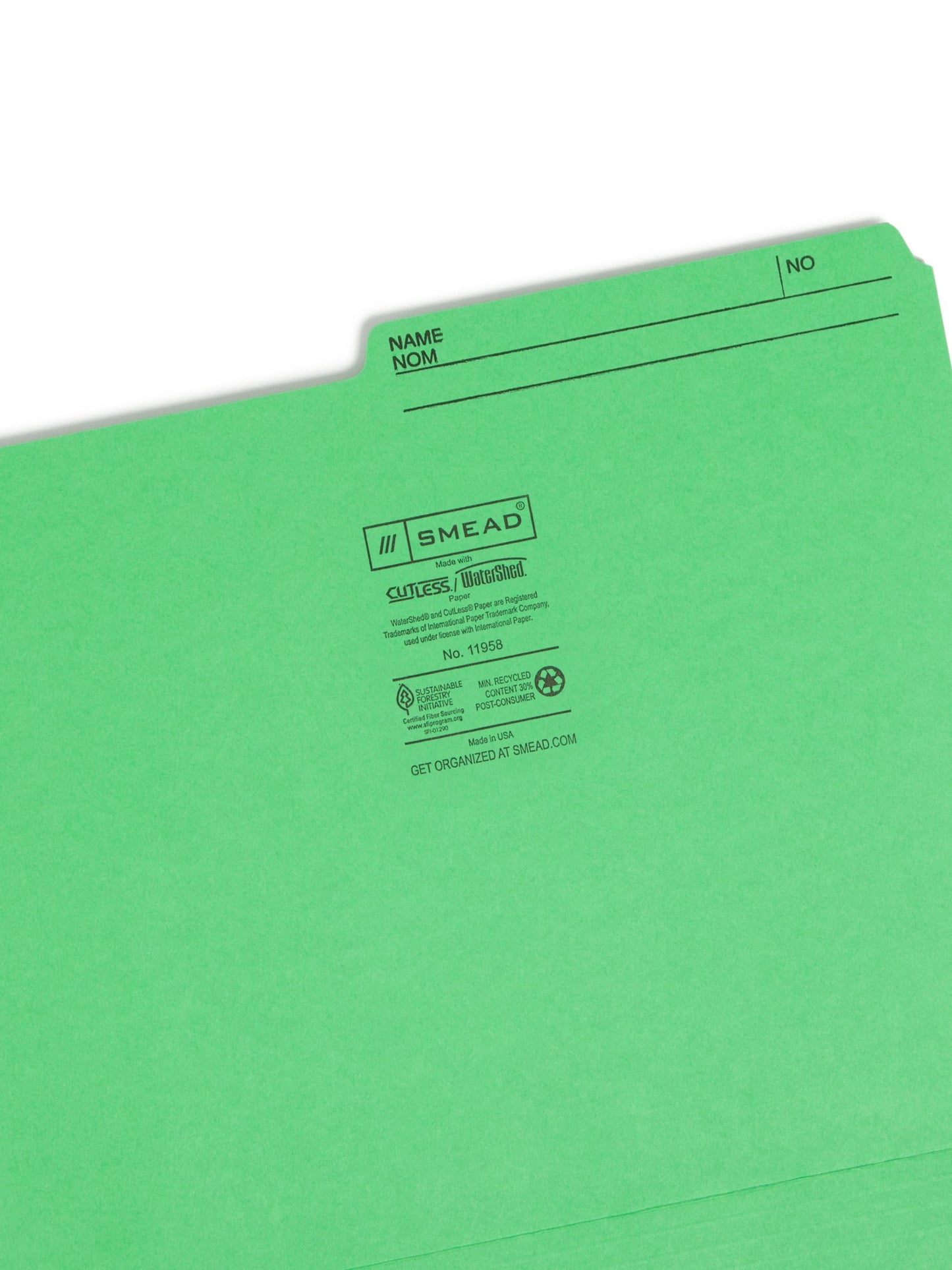 WaterShed®/CutLess® Reversible Printed Tab File Folders, Assorted Colors Color, Letter Size, 086486119580