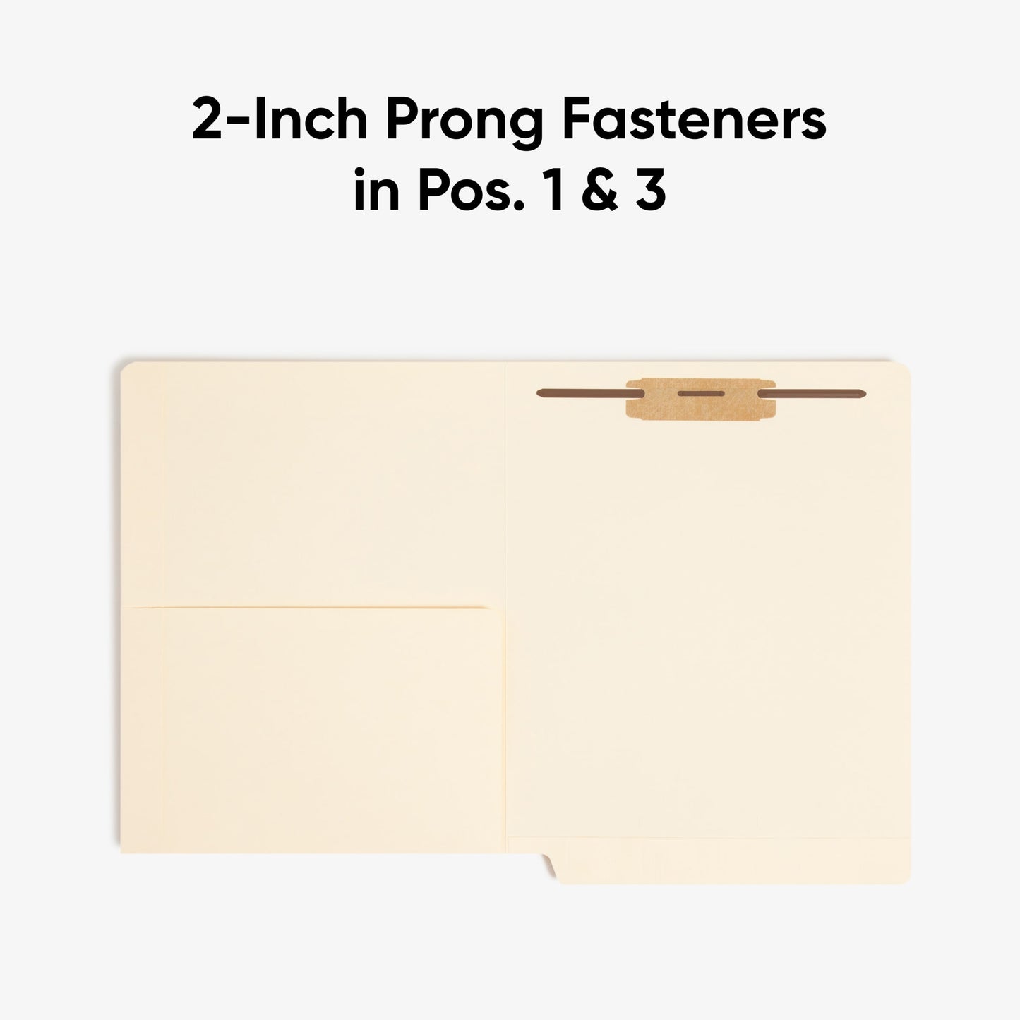 Fastener File Folders, Straight Cut, 1 Pocket, Manila, Letter, Manila Color, Letter Size, Set of 25, 086486340991