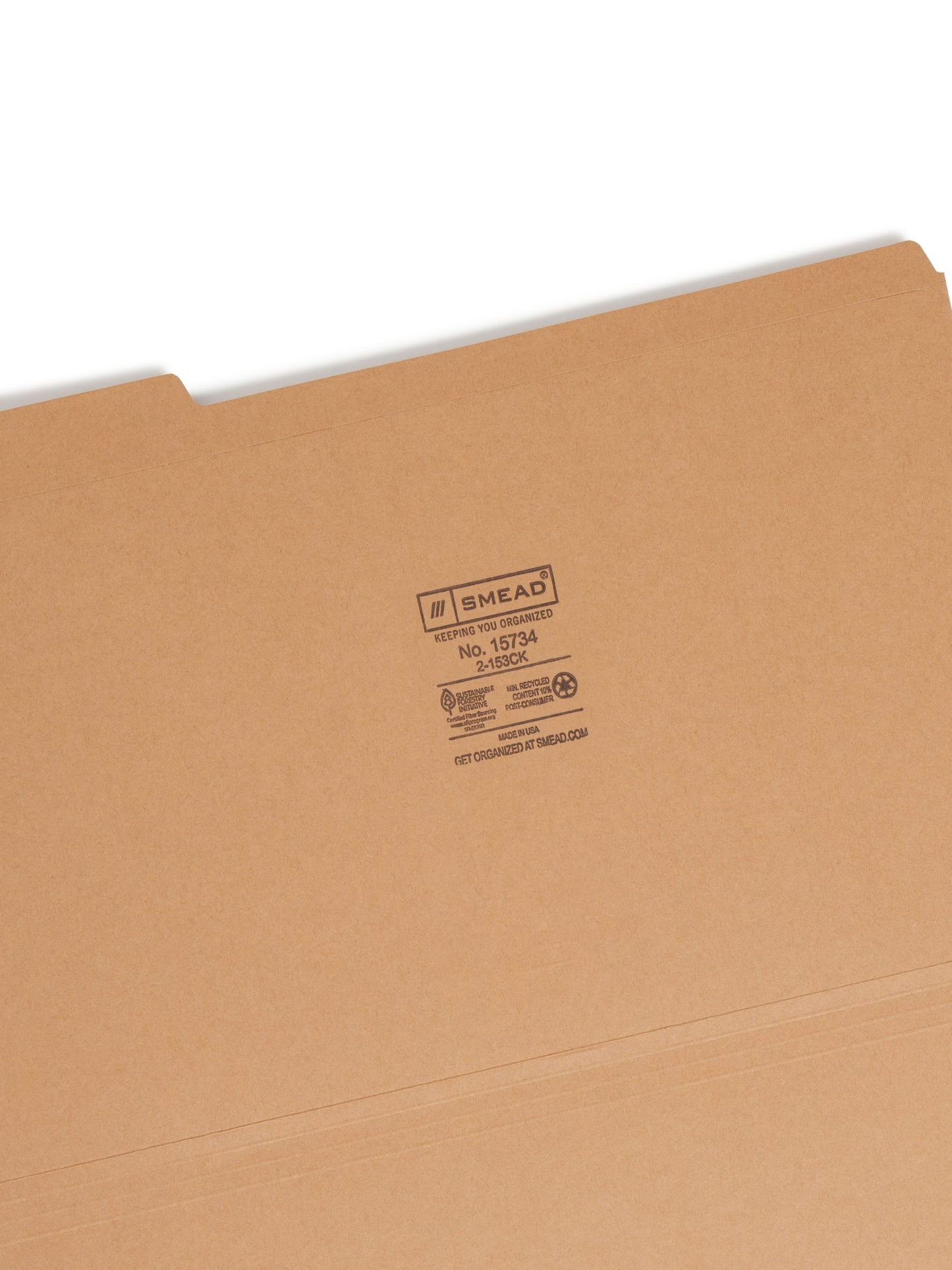 Reinforced Tab File Folders, 1/3-Cut Tab, Kraft Color, Legal Size, Set of 100, 086486157346