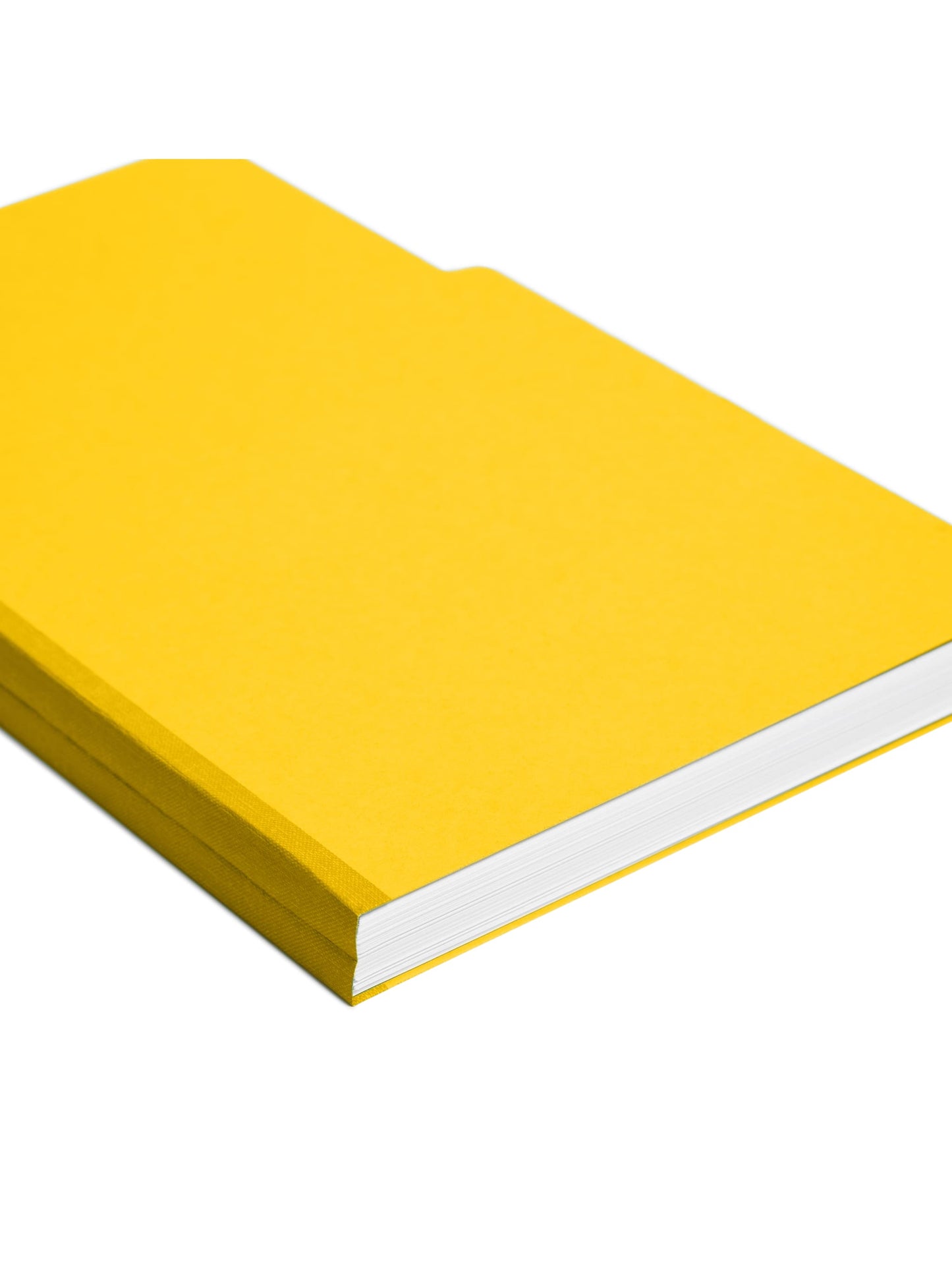 Pressboard File Folder, 1 inch Expansion, 1/3-Cut Tab, Yellow Color, Legal Size,