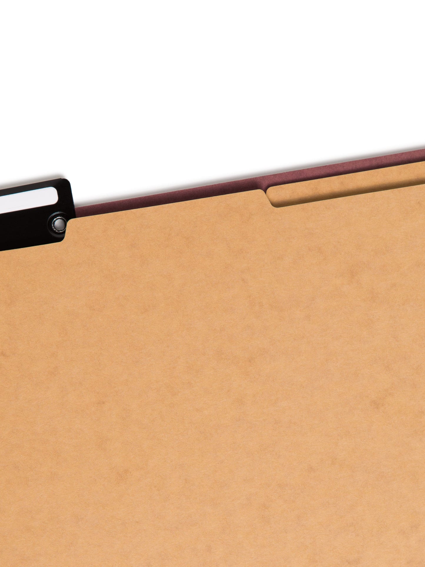 SafeSHIELD® Pressboard Classification File Folders, 2 Dividers, 2 inch Expansion, Metal Tab, Red Color, Letter Size,