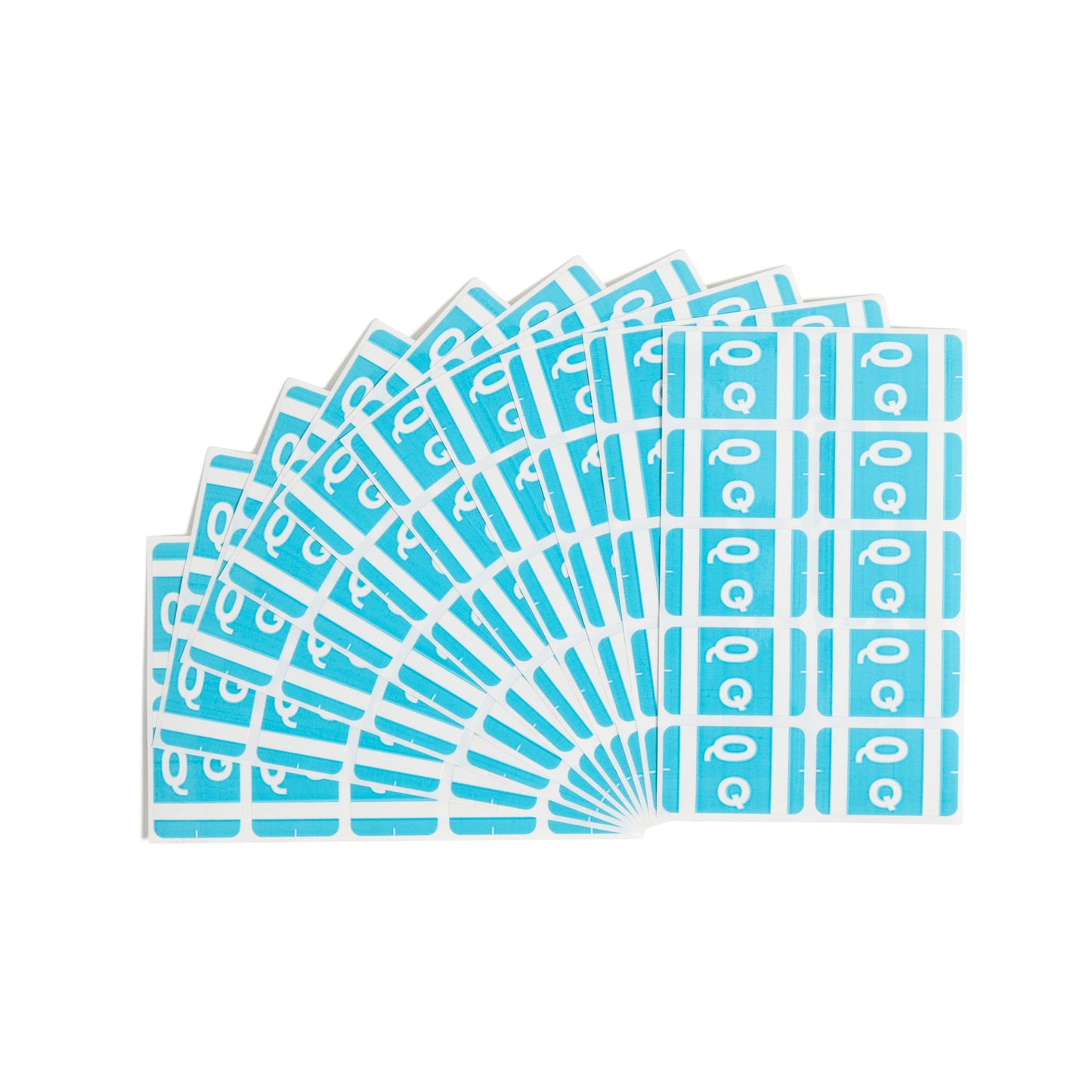 AlphaZ® ACCS Color Coded Alphabetic Labels - Sheets, Light Blue Color, 1" X 1-5/8" Size, Set of 100, 086486671873