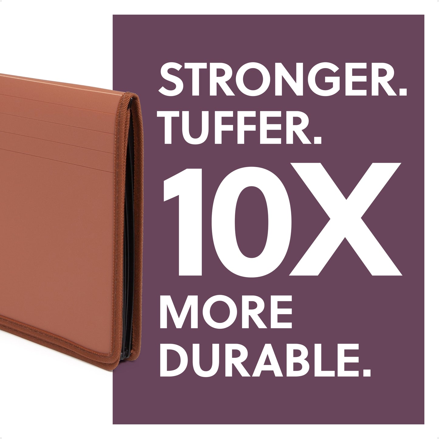 TUFF® Expanding Wallets, 5-1/4-Inch Expansion, Redrope Color, Legal Size, Set of 1, 086486737890