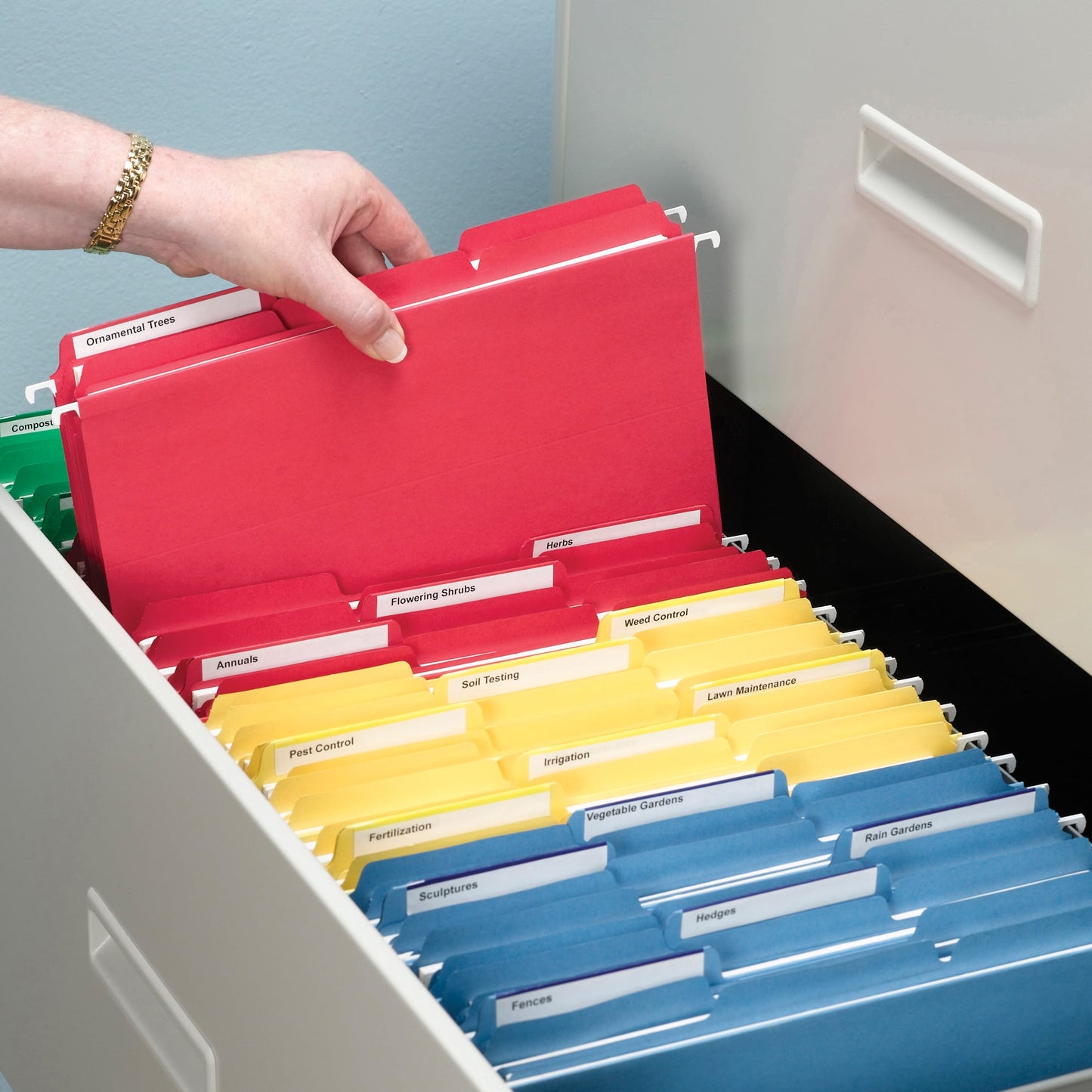 Interior File Folders, Assorted Colors Color, Letter Size, Set of 100, 086486102292