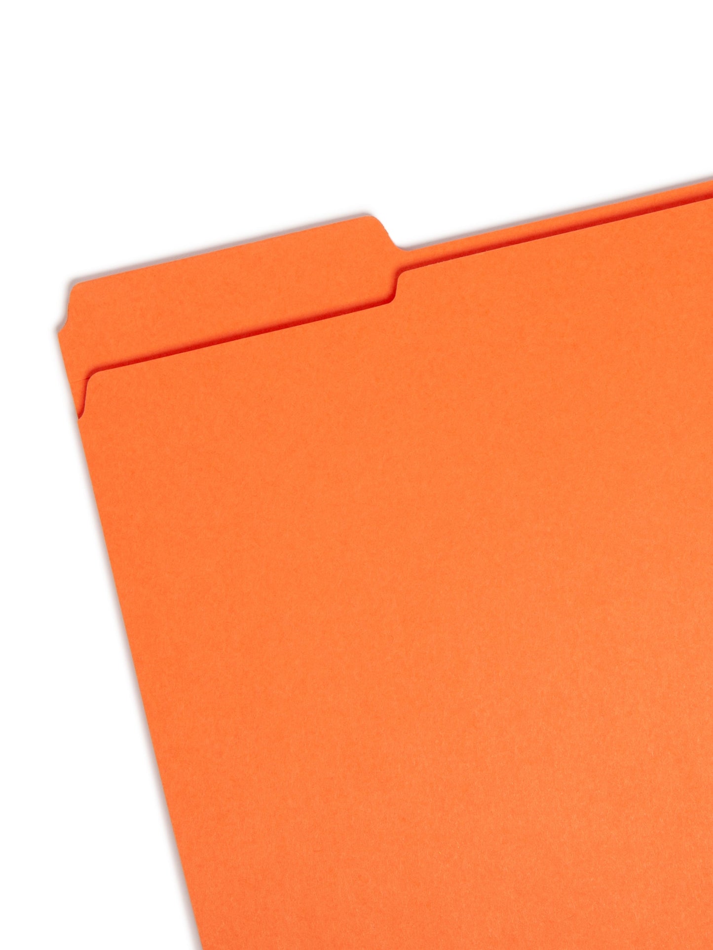 Reinforced Tab File Folders, 1/3-Cut Tab, Orange Color, Letter Size, Set of 100, 086486125345