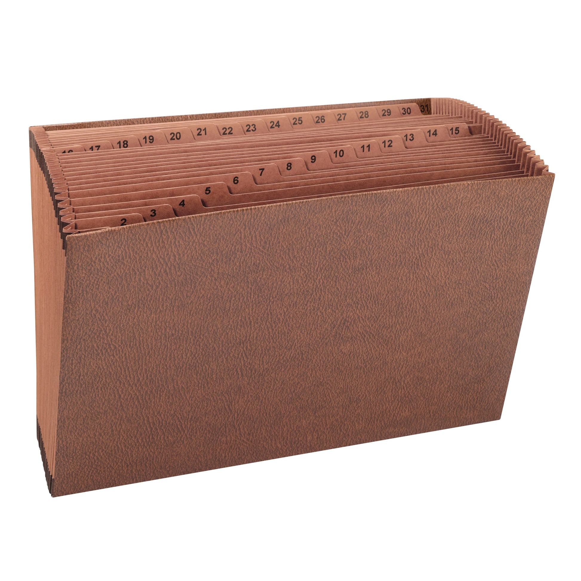 TUFF® Expanding Files, 12 Pockets, Daily 1-31, Brown Color, Legal Size, Set of 1, 086486704694