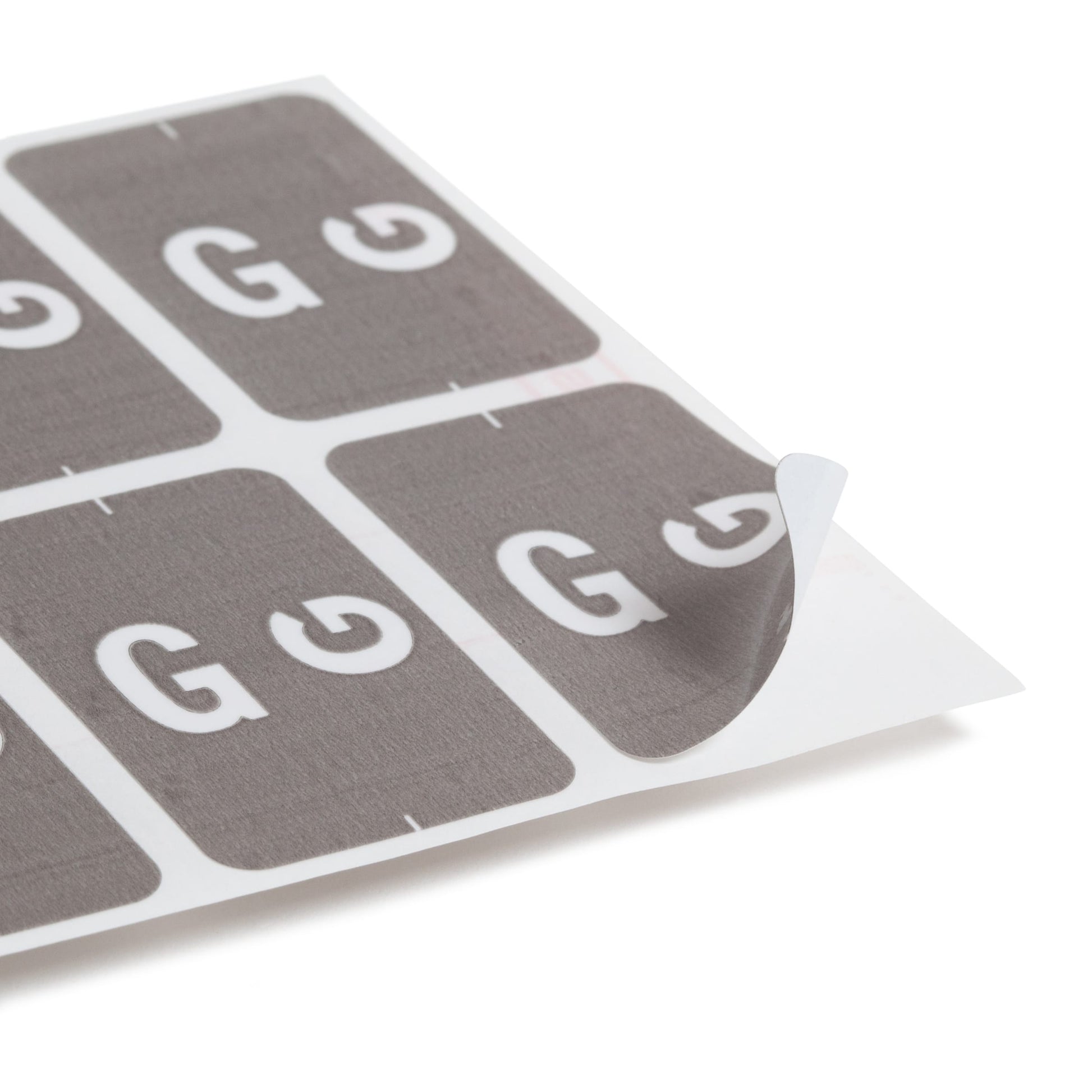 AlphaZ® ACCS Color Coded Alphabetic Labels - Sheets, Gray Color, 1" X 1-5/8" Size, Set of 100, 086486671774