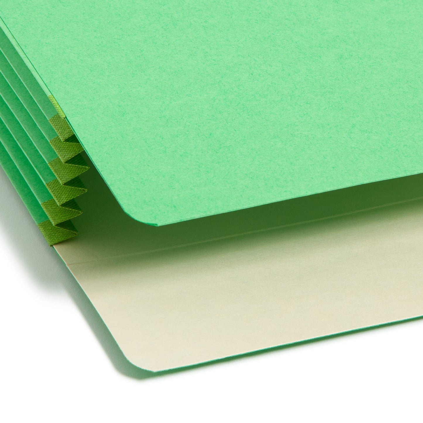 File Pockets, 5-1/4 inch Expansion, Straight-Cut Tab, Green Color, Legal Size, Set of 10, 30086486742369