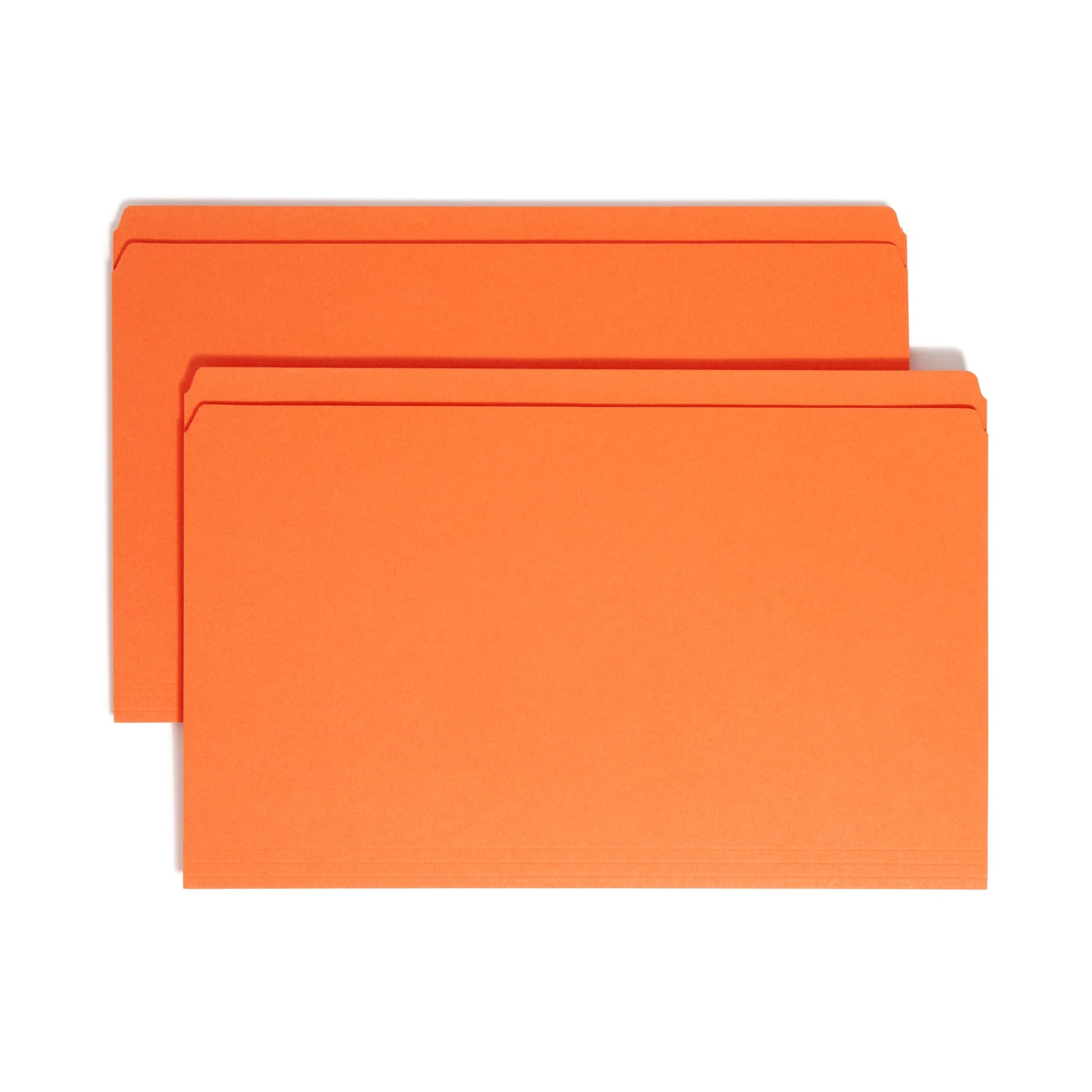 Reinforced Tab File Folders, Straight-Cut Tab, Orange Color, Legal Size, Set of 100, 086486175104