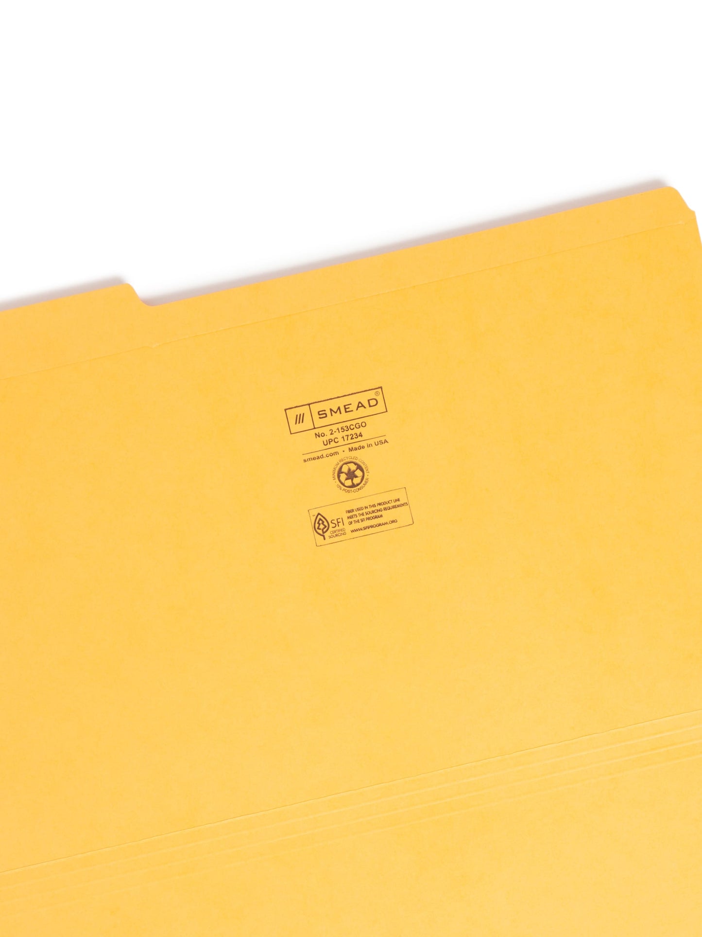 Reinforced Tab File Folders, 1/3-Cut Tab, Gold Color, Legal Size, Set of 100, 086486172349