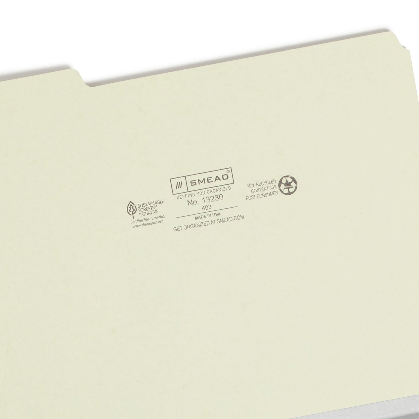 Pressboard File Folder, 1 inch Expansion, 1/3-Cut Tab, Gray/Green Color, Letter Size, Set of 25, 086486132305