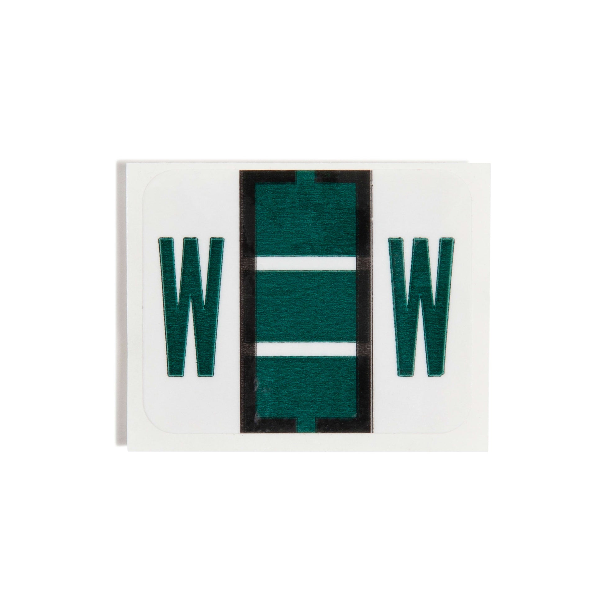 BCCR Bar Style Color-Coded Alphabetic Labels, A-Z Rolls, Dark Green Color, 1-1/4" X 1" Size, Set of 50, 086486670937