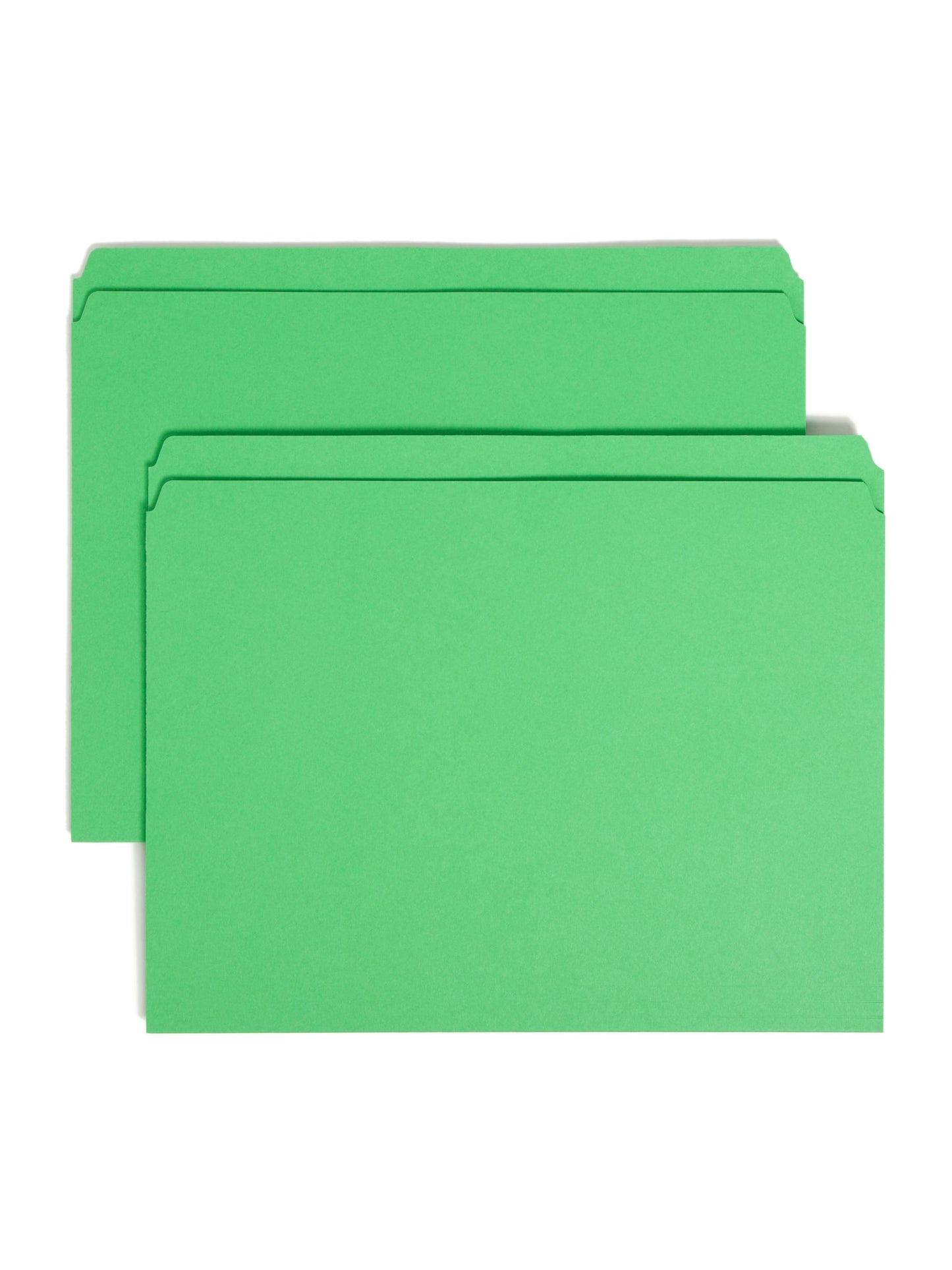 Standard File Folders, Straight-Cut Tab, Green Color, Letter Size, Set of 100, 086486109390