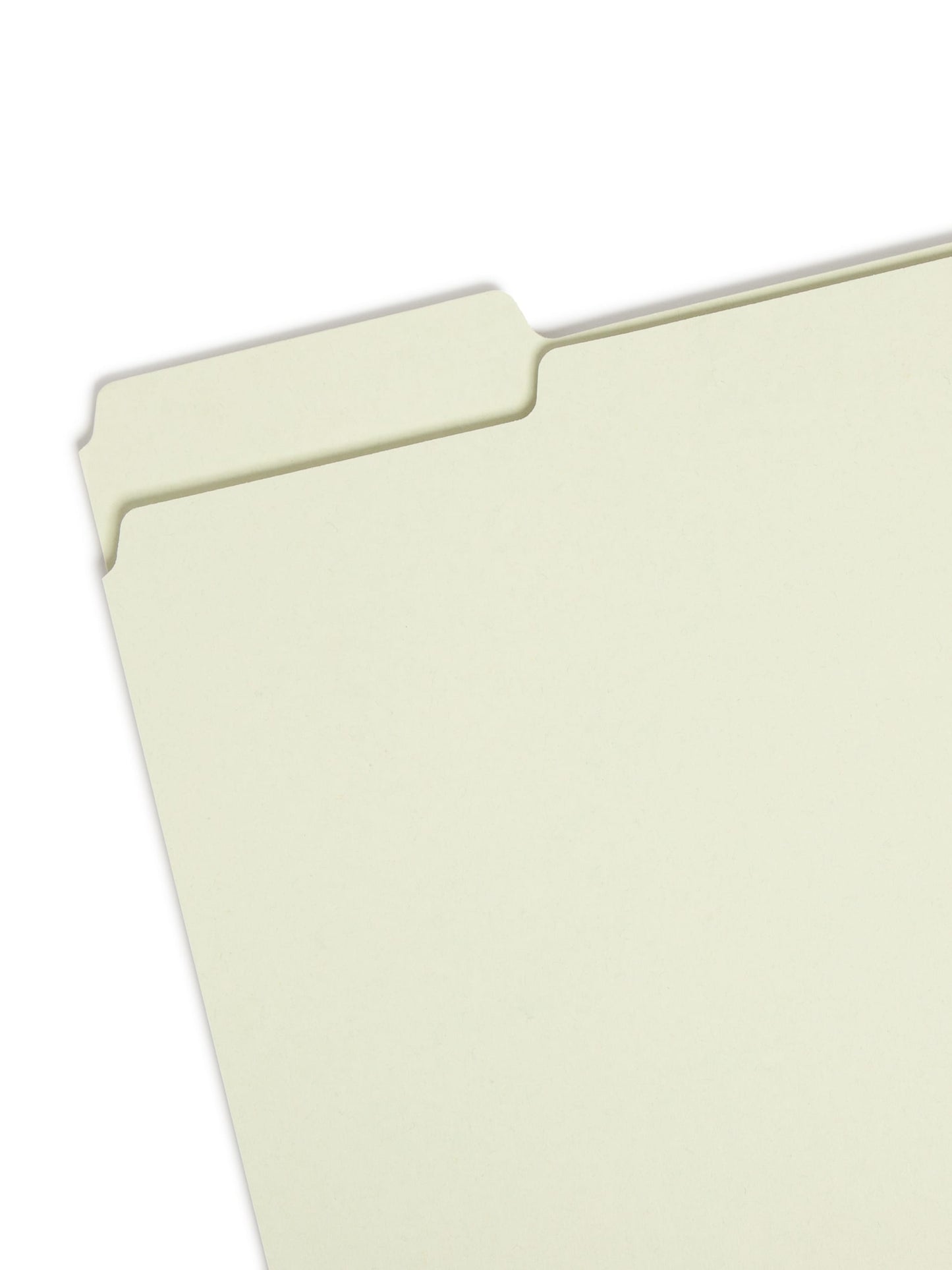 Pressboard File Folder, 1 inch Expansion, 1/3-Cut Tab, Gray/Green Color, Letter Size, Set of 25, 086486132305