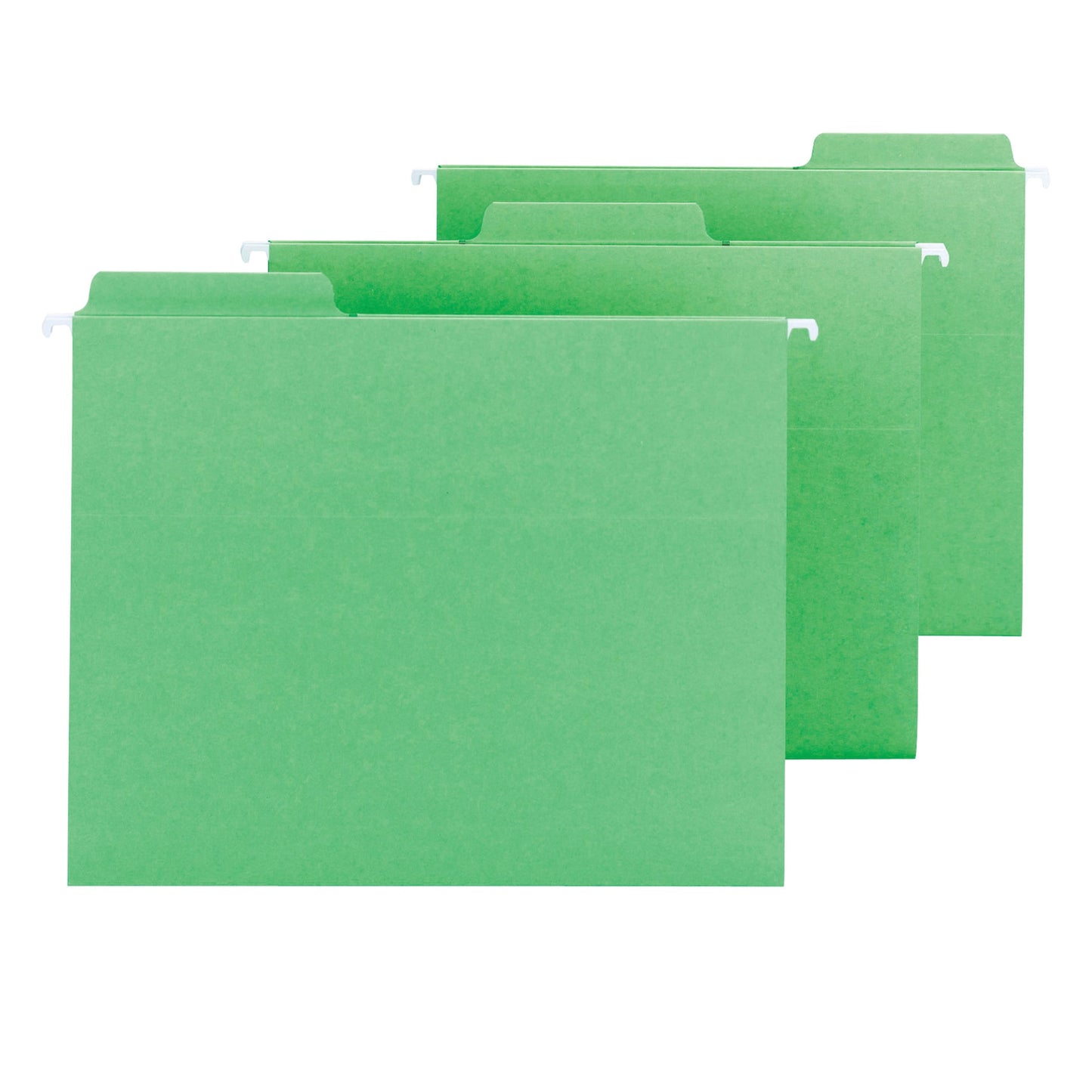 FasTab® Hanging File Folders, 1/3-Cut Tab, Green Color, Letter Size, Set of 20, 086486640985