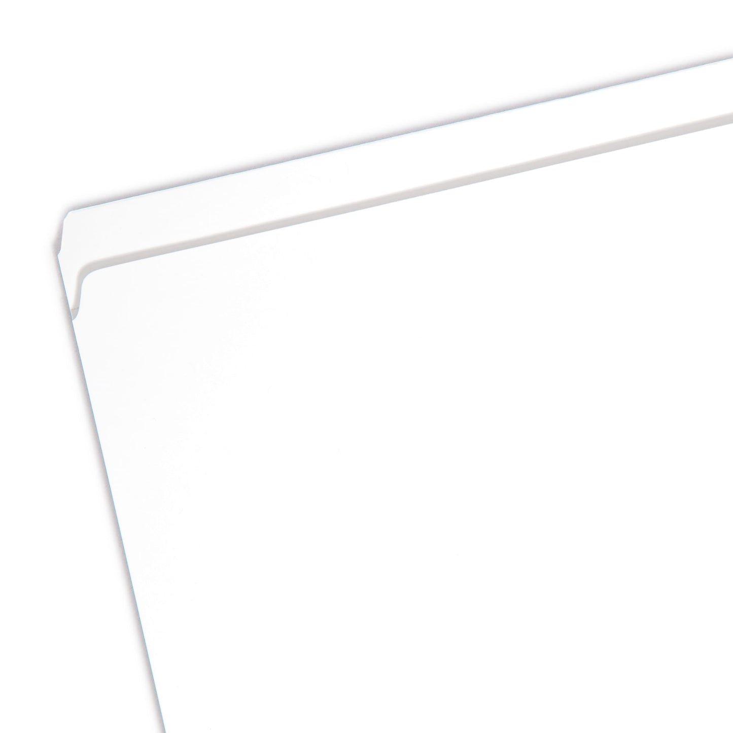 Reinforced Tab File Folders, Straight-Cut Tab, White Color, Letter Size, Set of 100, 086486128100