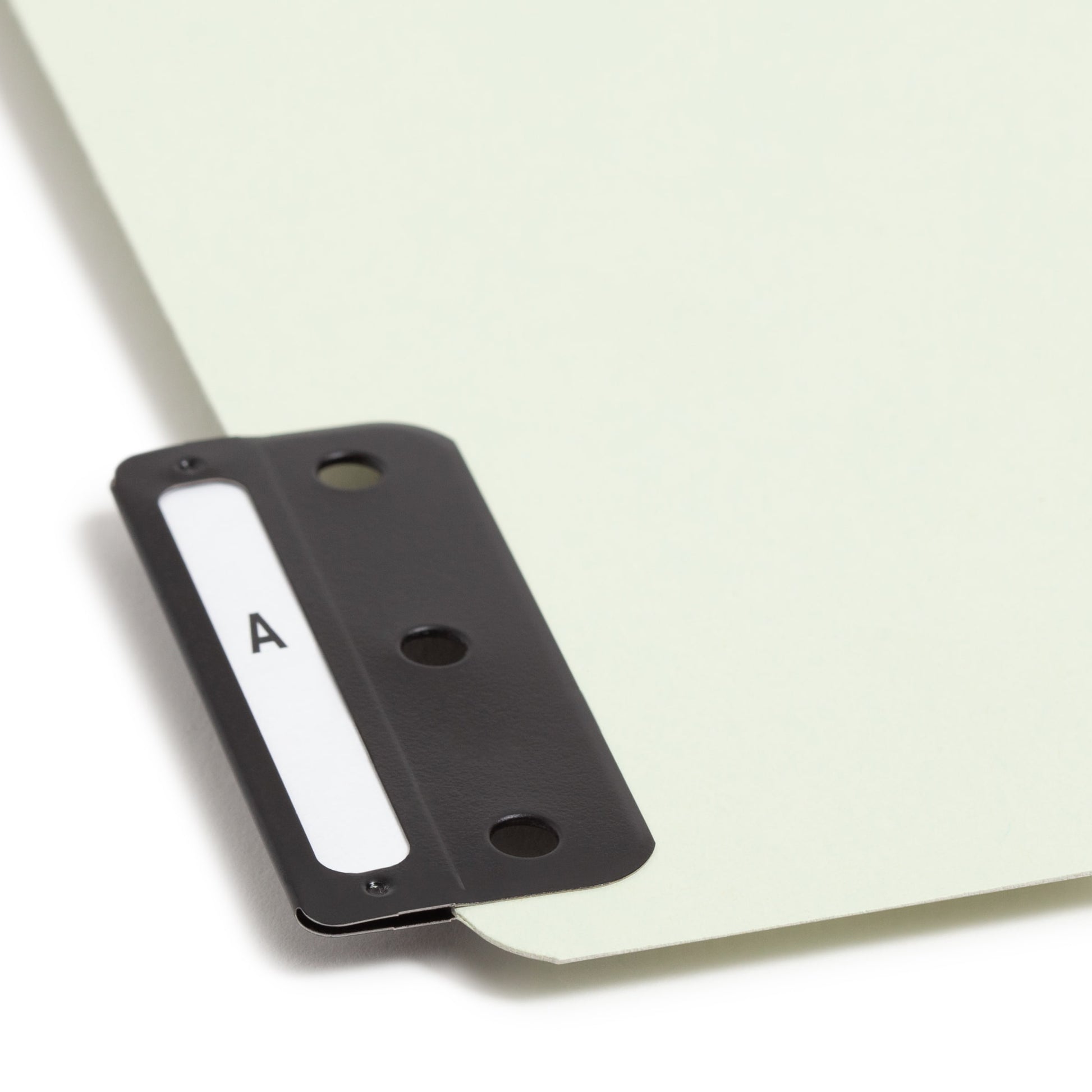100% Recycled End Tab Pressboard Extra-Wide Filing Guides with Metal Tabs, A-Z, Gray/Green Color, Extra Wide Letter Size, Set of 25, 086486616768