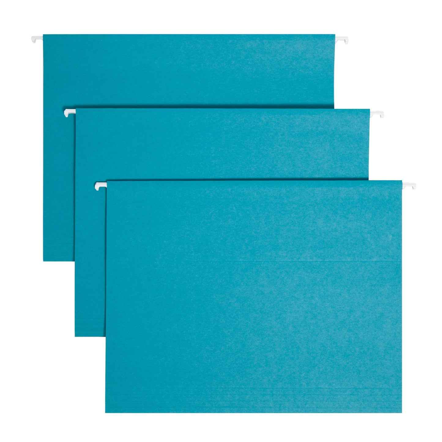 Standard Hanging File Folders with 1/5-Cut Tabs, Teal Color, Letter Size, Set of 25, 086486640749