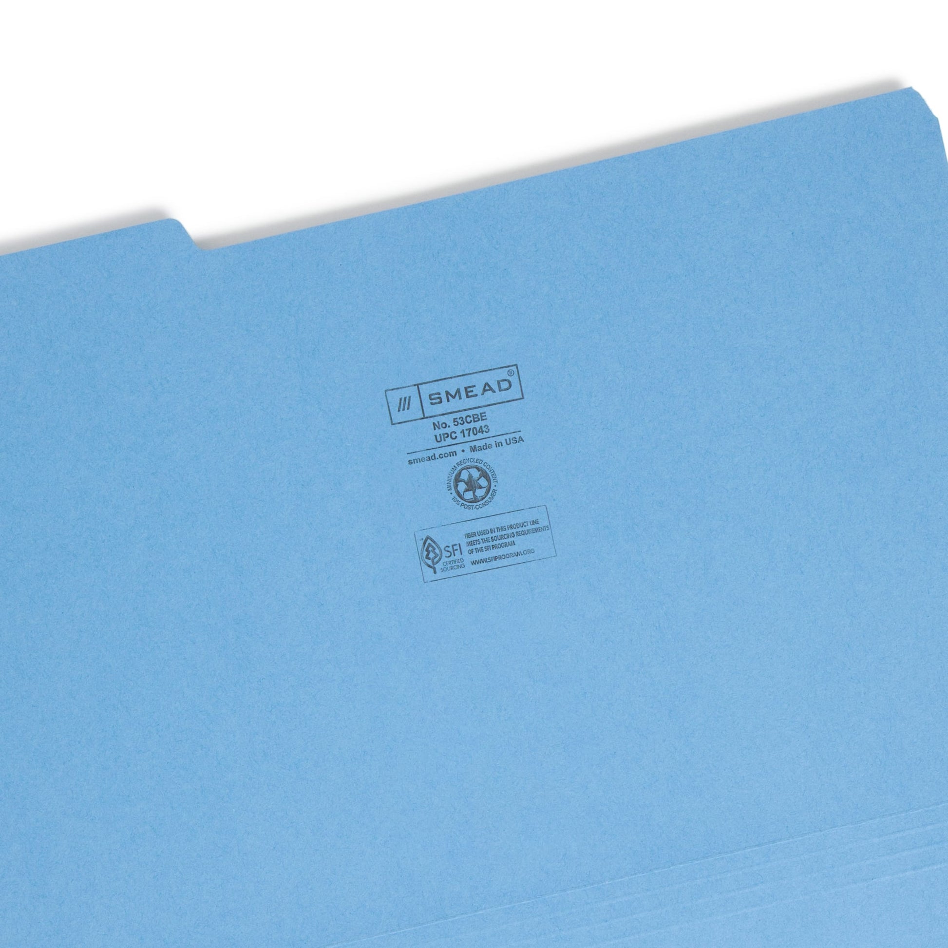 Standard File Folders, 1/3-Cut Tab, Blue Color, Legal Size, Set of 100, 086486170437