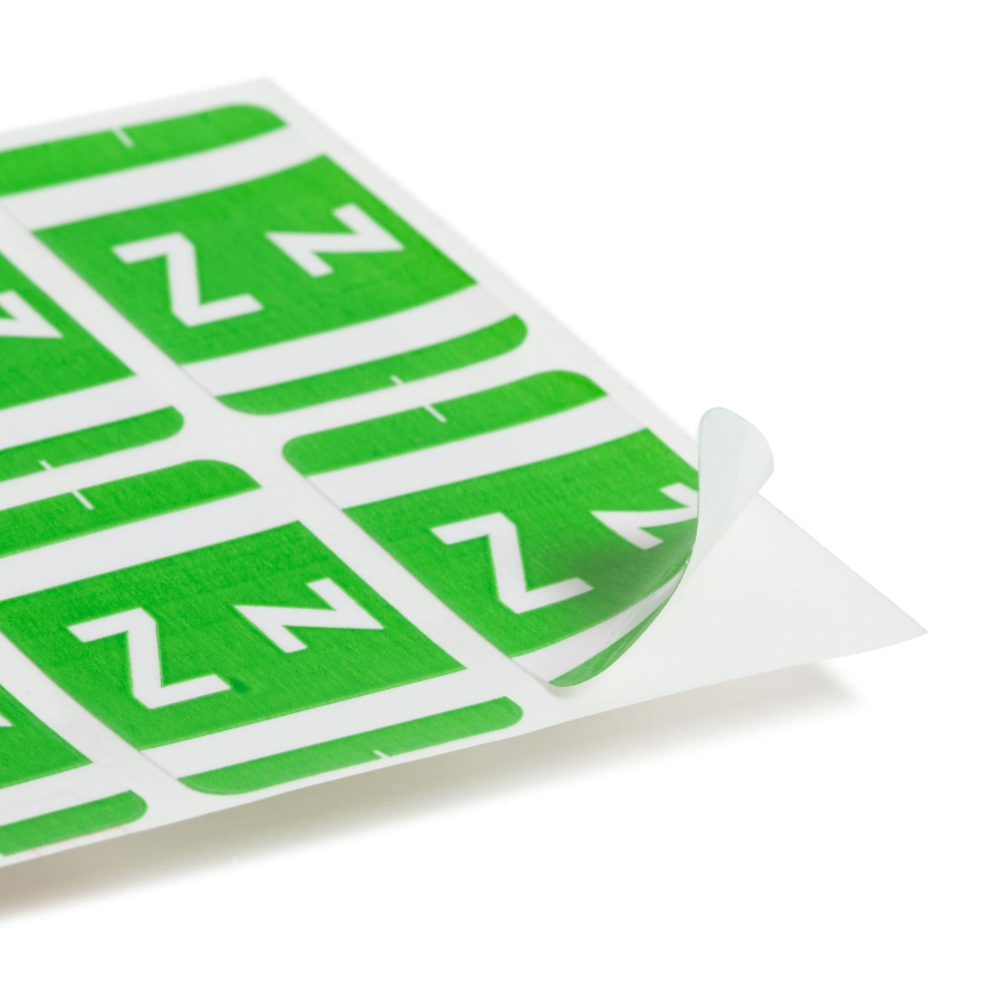 AlphaZ® ACCS Color Coded Alphabetic Labels - Sheets, Light Green Color, 1" X 1-5/8" Size, Set of 100, 086486671965