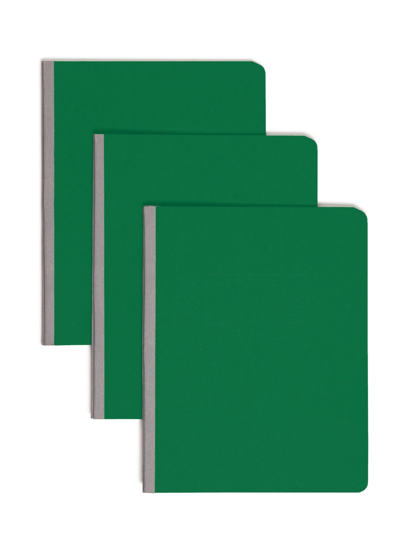 Premium Pressboard Report Covers, 8 1/2-inch Metal Prong Side Fastener with Compressor, 3-inch Expansion, Green Color, Letter Size,