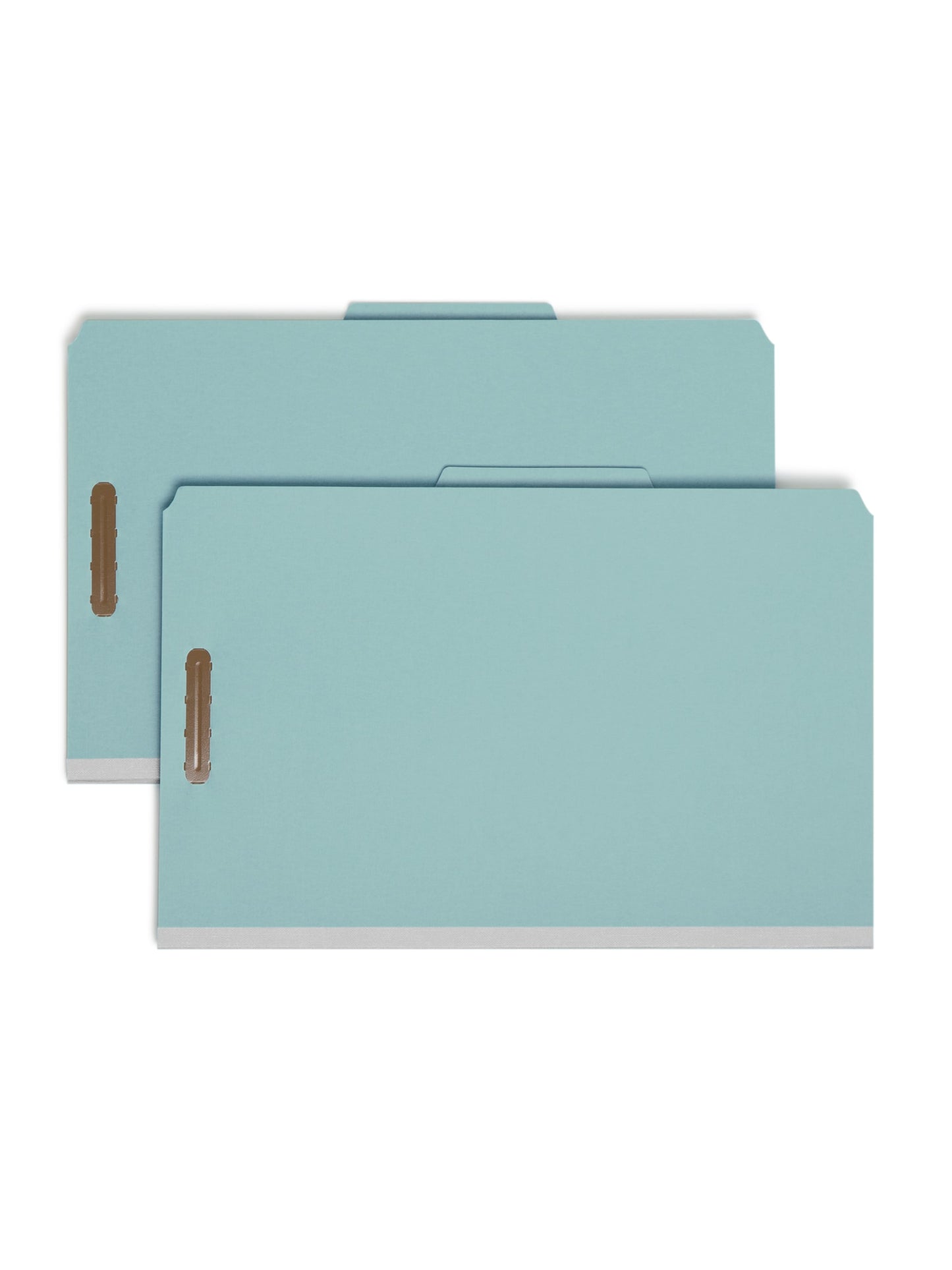 Pressboard Classification File Folders, 2 Dividers, 2 inch Expansion, Blue Color, Legal Size,