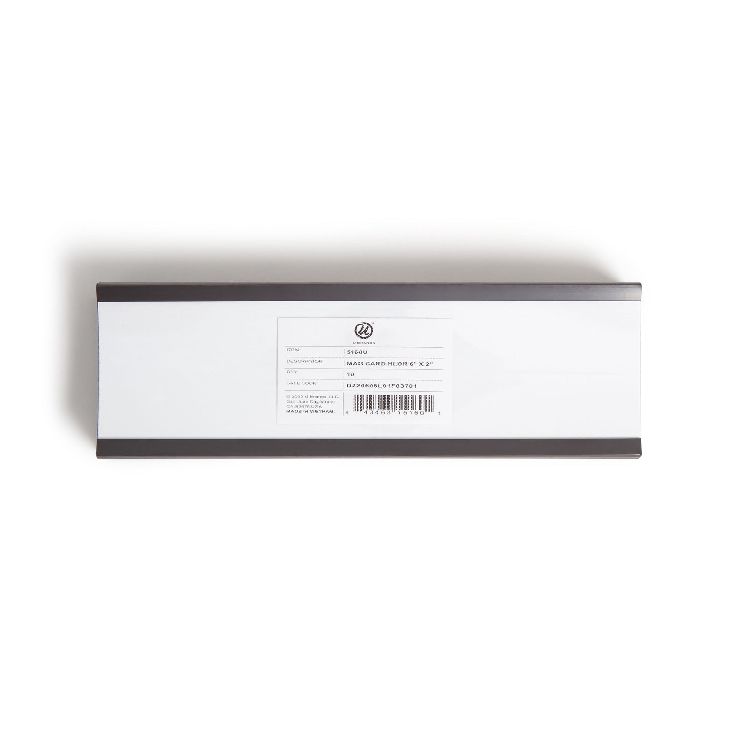 Magnetic Card Holders, Black, Black, Set of 10, 843463151601