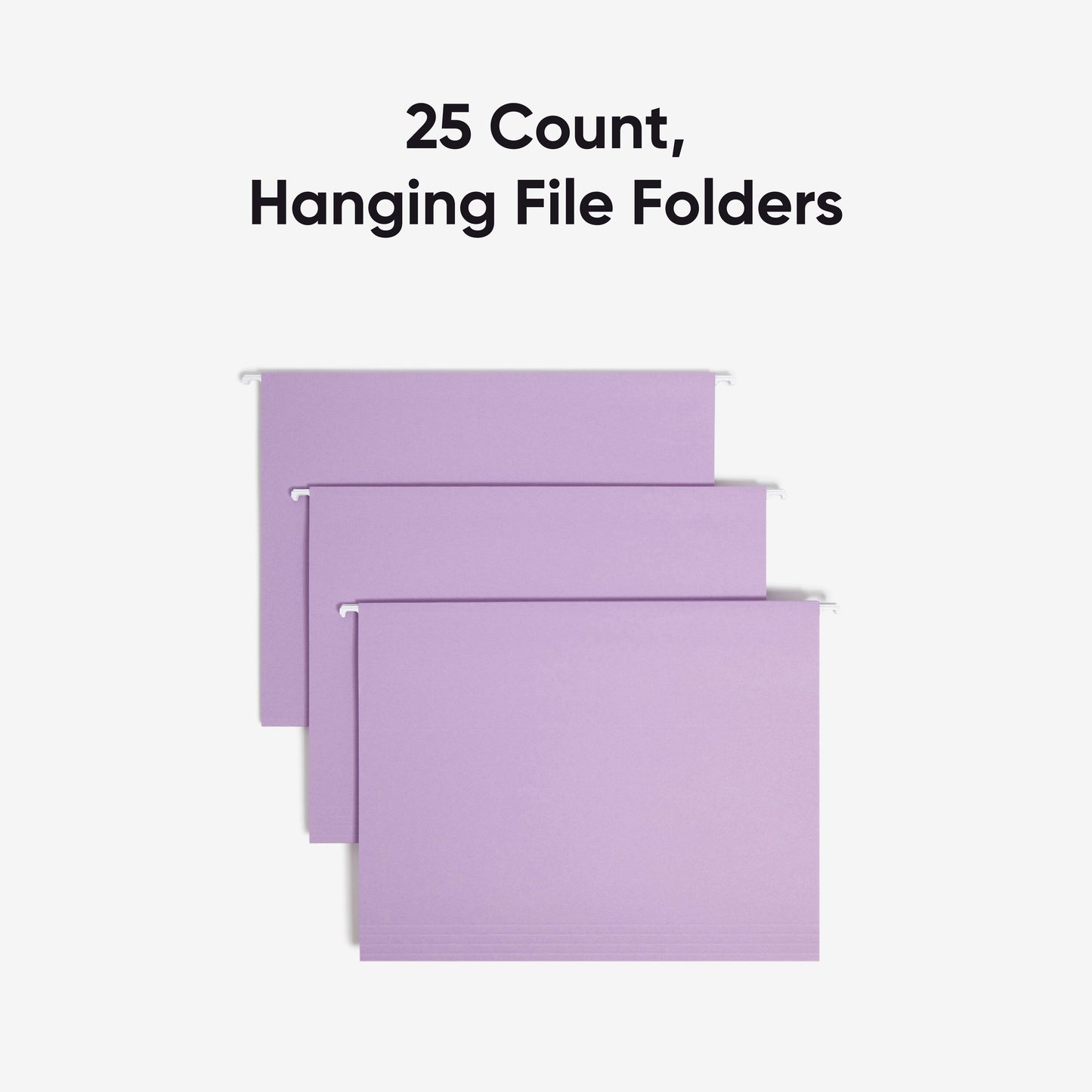 Standard Hanging File Folders with 1/5-Cut TabsStandard Hanging File Folders, 1/5 Cut, Lavender, Letter Size, Set of 50, 086486640640