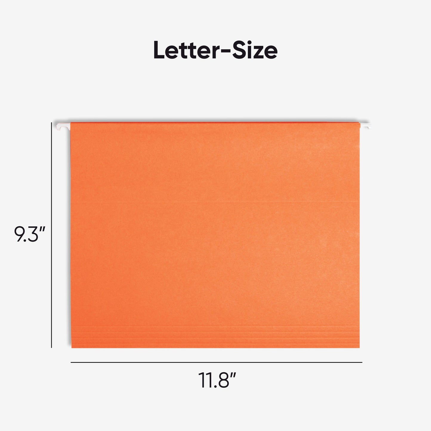 Standard Hanging File Folders with 1/5-Cut TabsStandard Hanging File Folders, 1/5 Cut, Orange, Letter Size, Set of 50, 086486640657