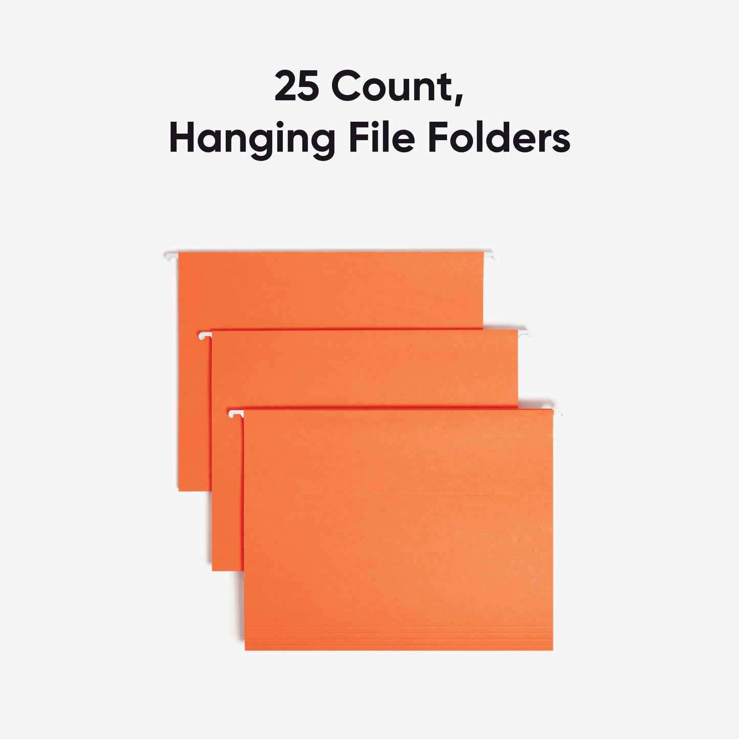 Standard Hanging File Folders with 1/5-Cut TabsStandard Hanging File Folders, 1/5 Cut, Orange, Letter Size, Set of 50, 086486640657