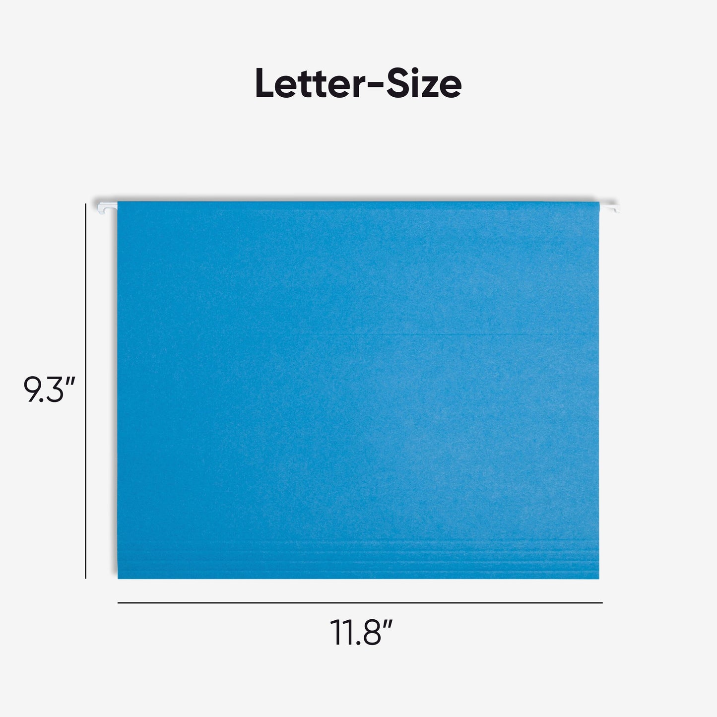 Standard Hanging File Folders with 1/5-Cut Tabs, Sky Blue Color, Letter Size, Set of 25, 086486640688
