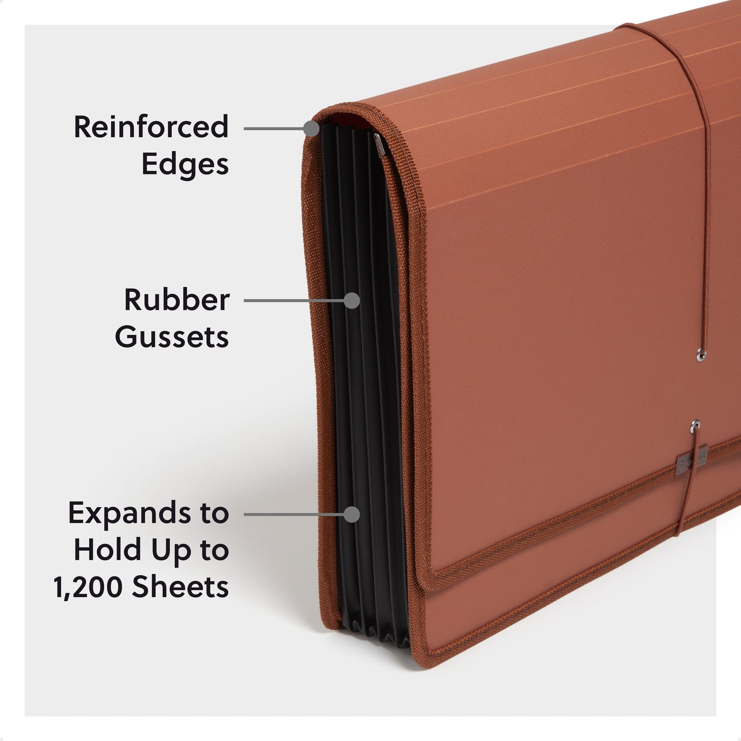 TUFF® Expanding Wallets, 5-1/4-Inch Expansion, Redrope Color, 086486737890