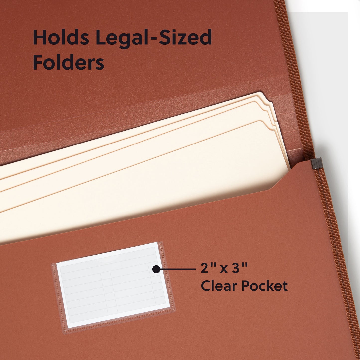 TUFF® Expanding Wallets, 5-1/4-Inch Expansion, Redrope Color, 086486737890