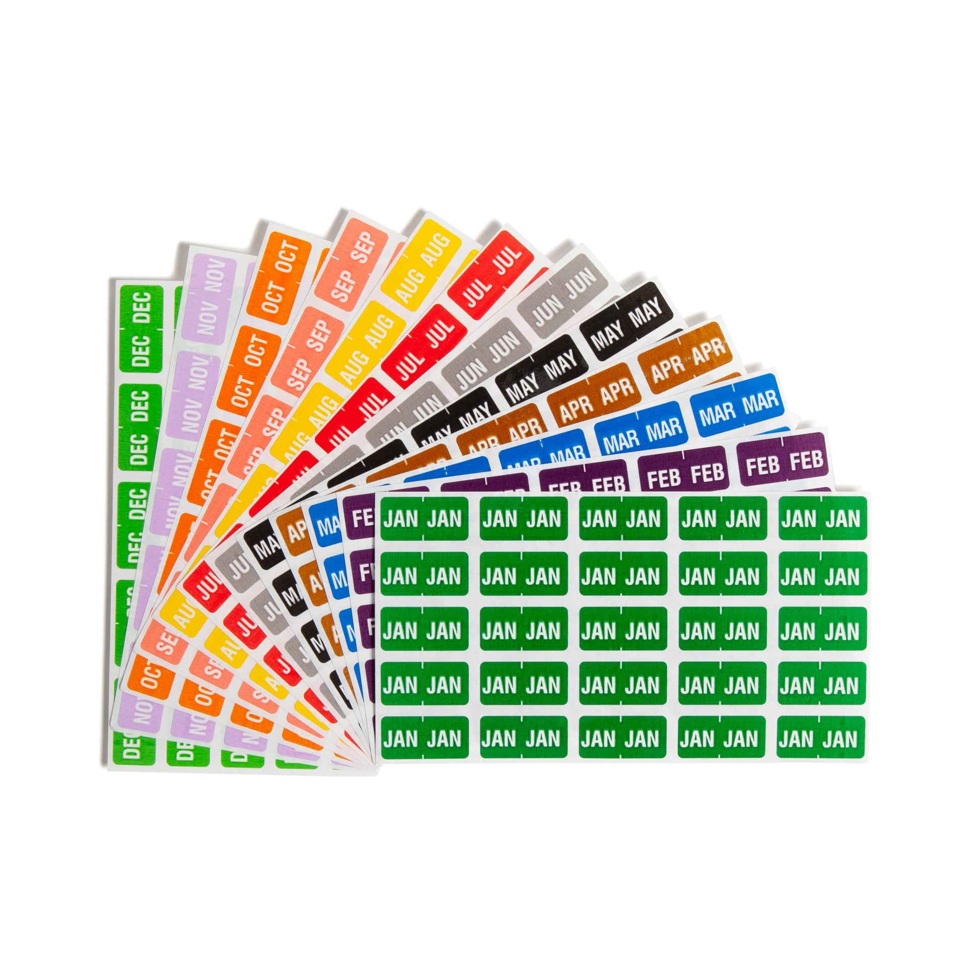 ETS Color-Coded Month and Year Labels - Sheets, Assorted Colors Color, 1" X 1/2" Size, Set of 3000, 086486674508